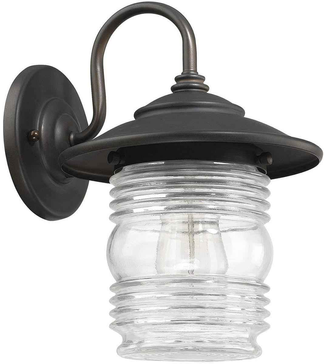 11H Creekside 1-Light Outdoor Wall Lantern - Weatherproof Old Bronze Finish - Perfect for Porch, Patio, Garden & Exterior Home Lighting