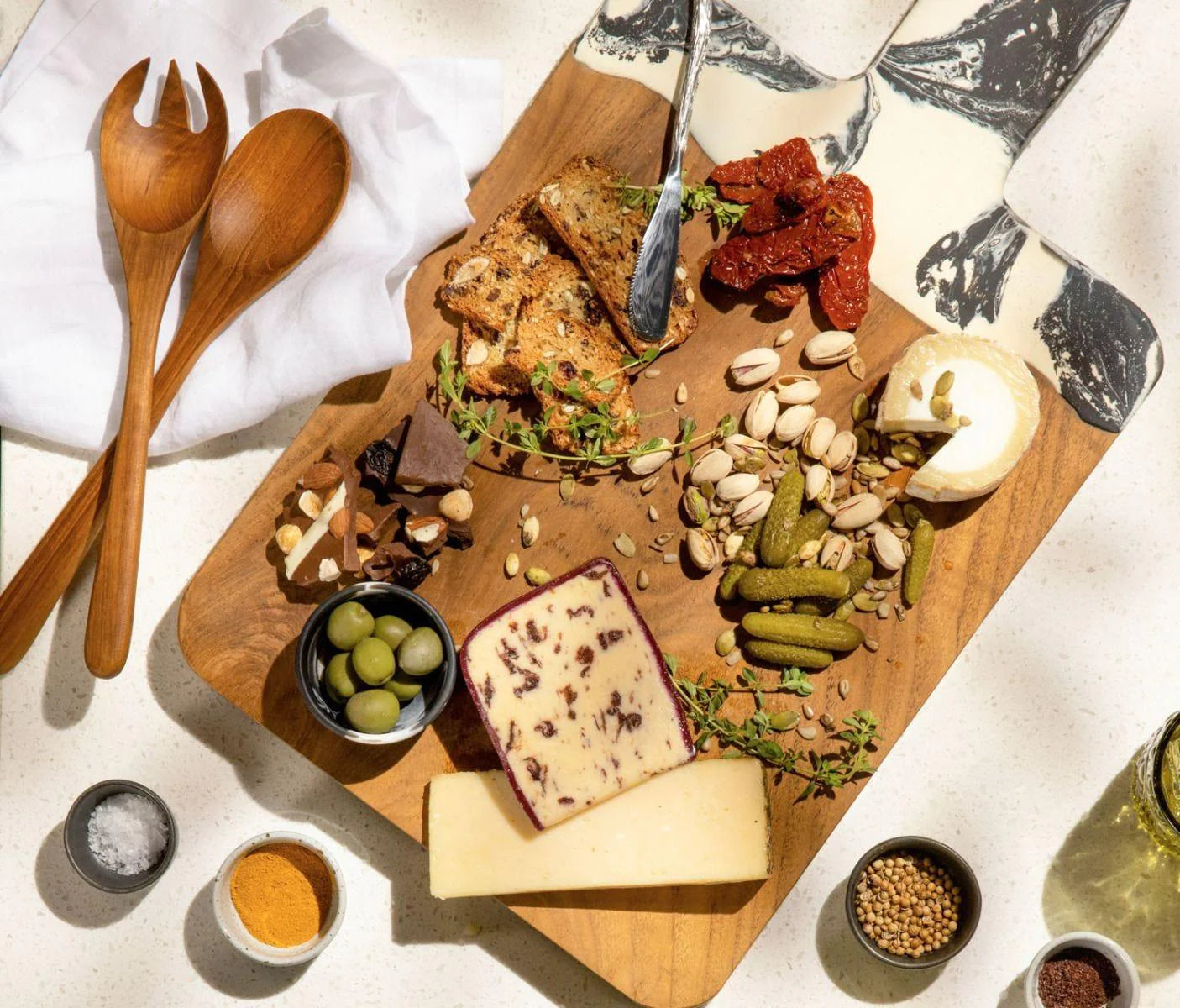 Blue Pheasant Austin Wooden Serving Board - Handcrafted Charcuterie Cheese Tray for Entertaining, Weddings & Parties - Perfect for Cheese, Charcuterie & Appetizer Presentation