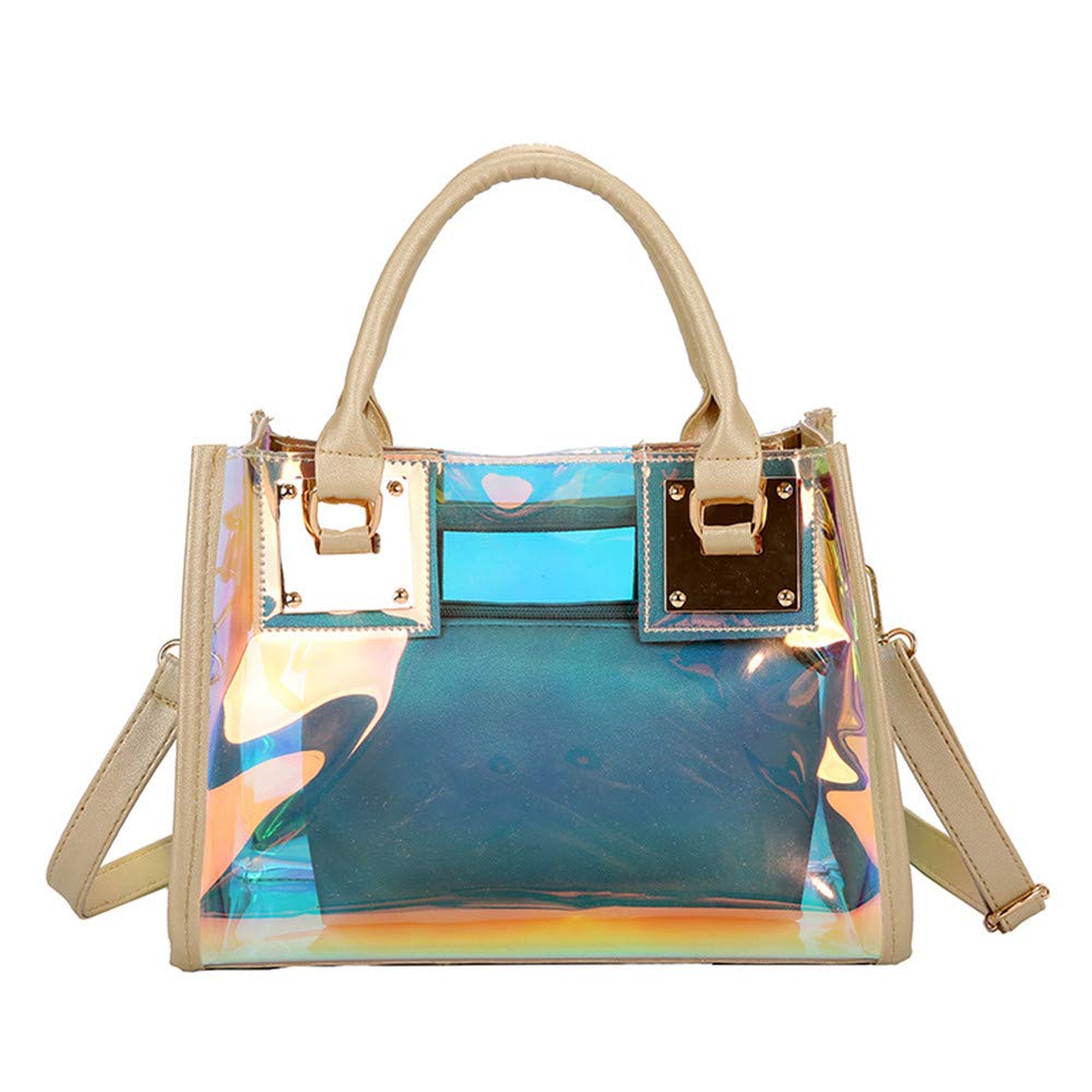 Stylish Transparent Shoulder Crossbody Bag for Women - 2 in 1 Designer Fashion Handbag & Purse - Perfect for Parties, Travel and Everyday Use