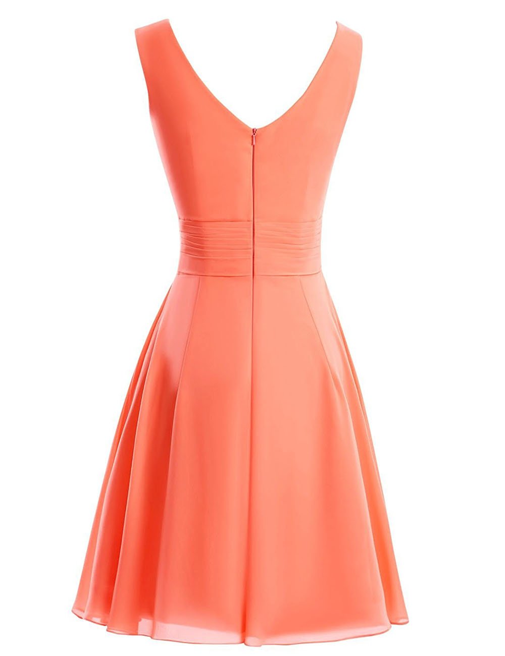 Elegant Chiffon V-Neck Mother of The Bride Dress - Short Wedding Guest Gown for Women - Perfect for Formal Weddings, Cocktail Parties & Special Occasions
