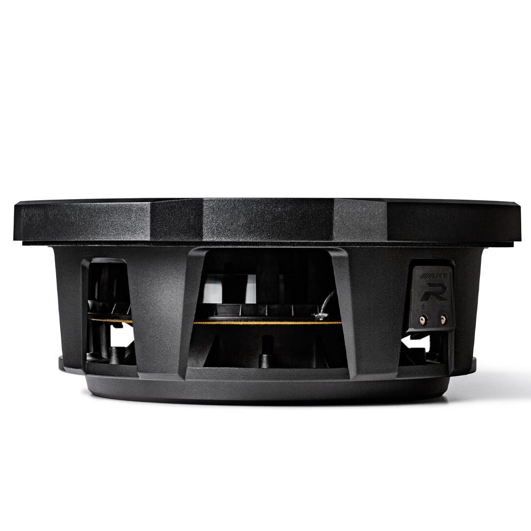 Alpine RS W12D4 12-Inch Dual 4 Ohm Voice Coil Shallow Subwoofer - 600W RMS Power for Car Audio | Perfect for Trucks, SUVs and Compact Cars with Limited Space