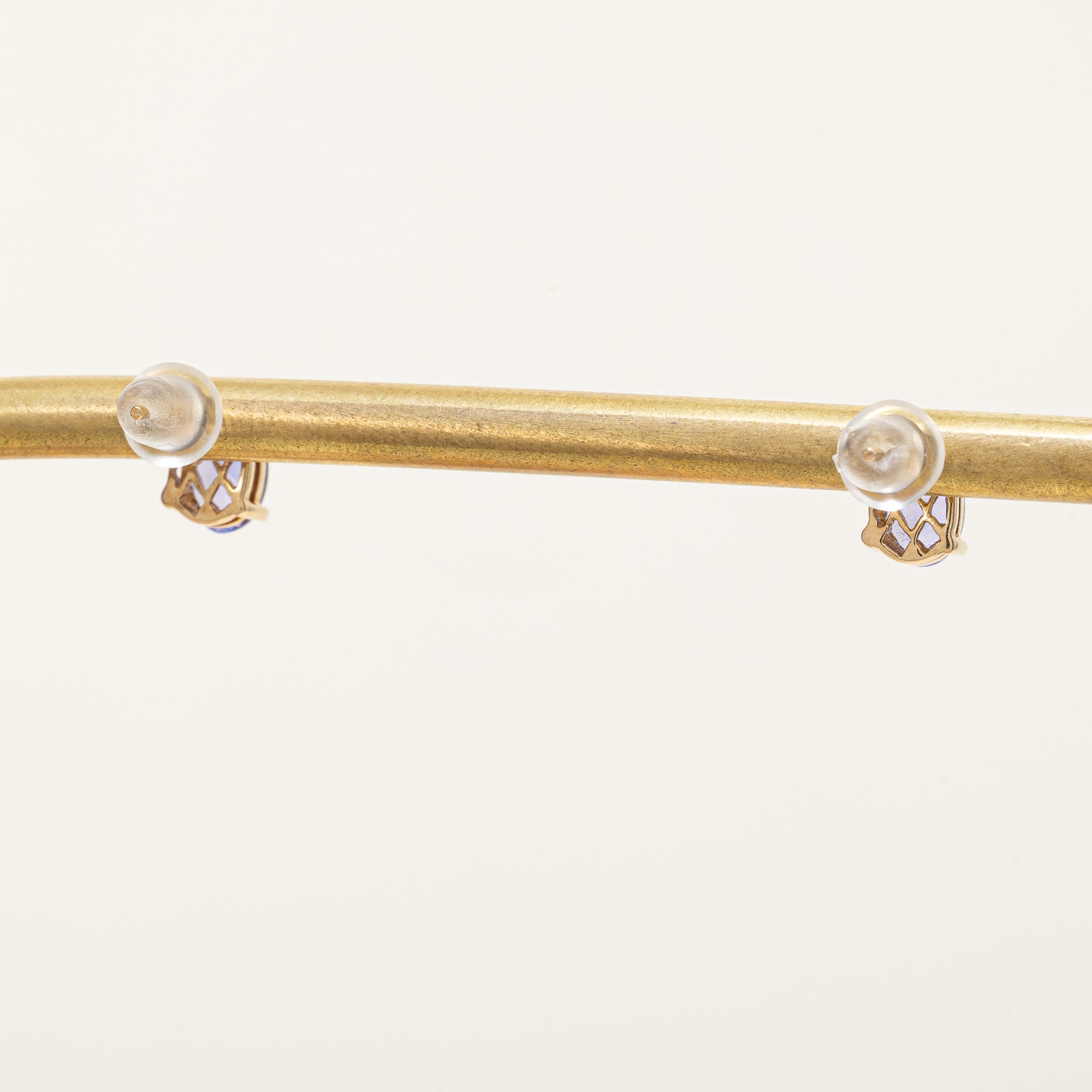 0.75ctw Tanzanite Stud Earrings for Women - 14K Gold Plated Sterling Silver Earrings | Elegant Gift for Birthday, Anniversary & Valentine's Day | Perfect for Parties, Weddings & Formal Events