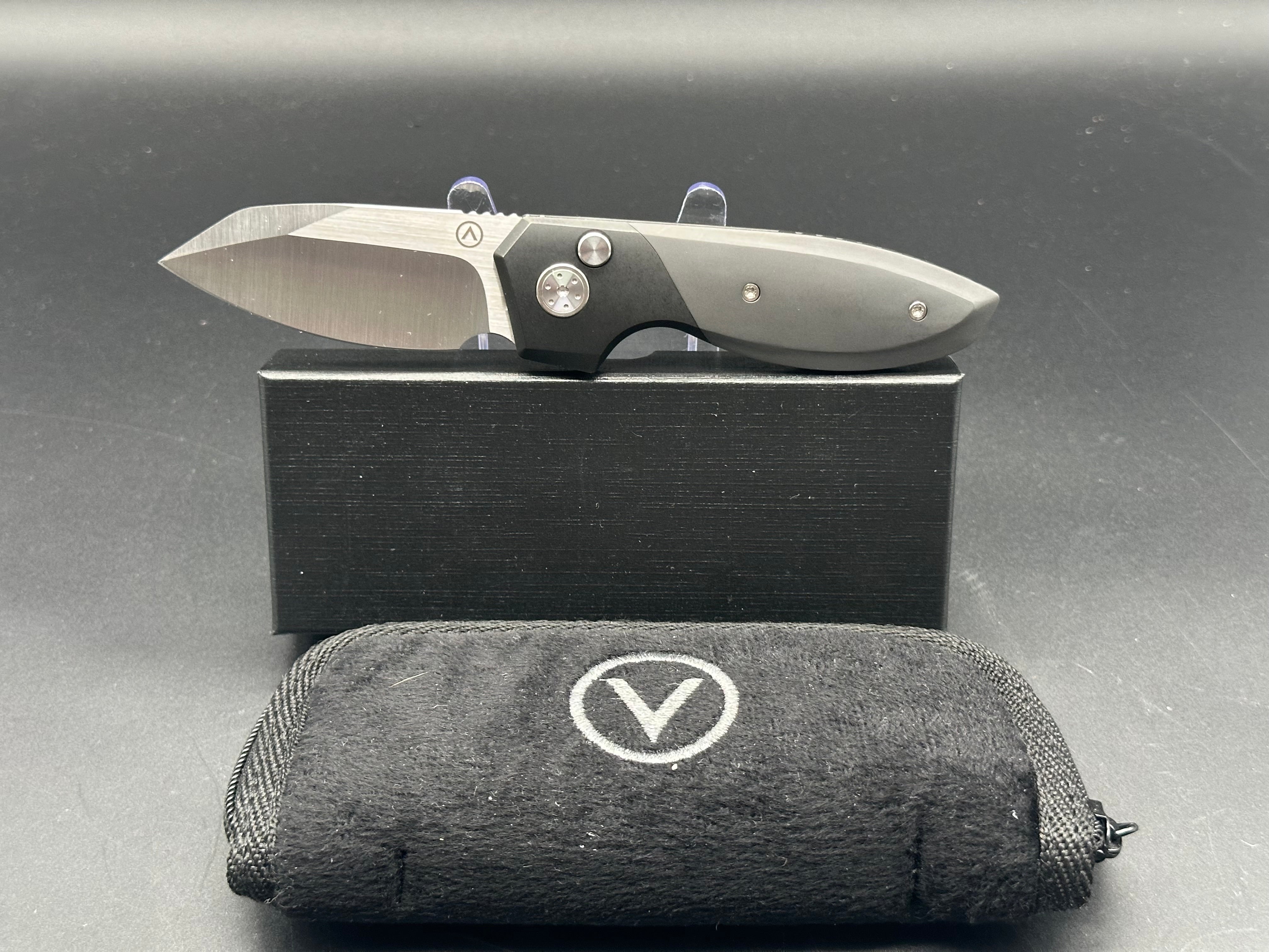 Alliance Designs Mini Slim Pickins Pocket Knife - Satin Elmax Blade with Zirconium Scales & Back Spacer - EDC, Outdoor, Camping & Everyday Carry Knife