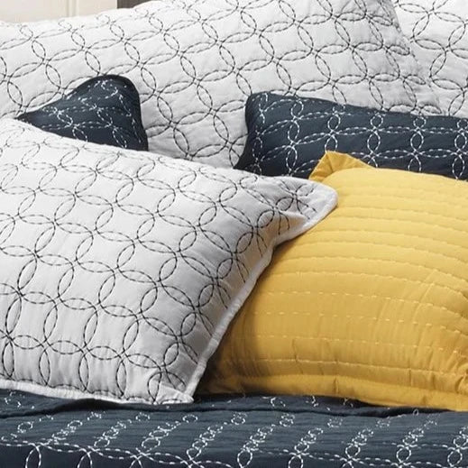 Clarence White Cushion by Bianca - Soft Decorative Throw Pillow for Sofa, Bed & Home Decor - Perfect for Living Room, Bedroom & Office