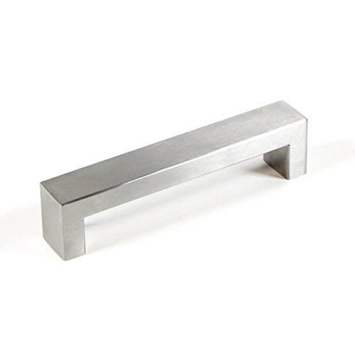 Stainless Steel Cabinet Handles 6-3/4 Inch Bar Pulls - Pack of 10 - Modern Brick Design for Kitchen Cabinets, Drawers & Furniture Hardware (10-Piece Set)