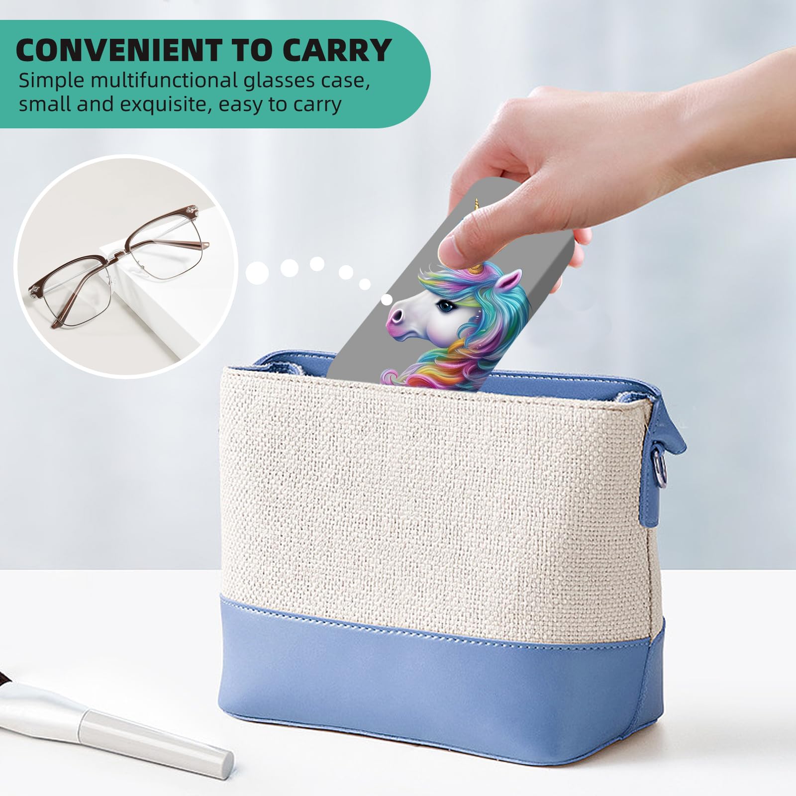 Premium Hard Shell Eyeglasses Case - Durable Protective Glasses Storage Box with Microfiber Cleaning Cloth for Men & Women | Travel, Office & Daily Use Accessory