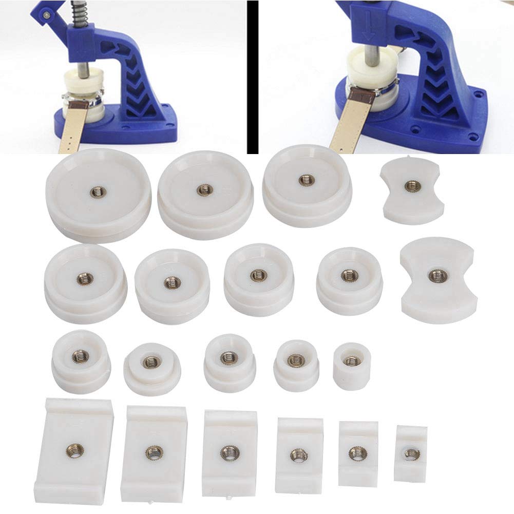 POCREATION 20Pcs Professional Watch Case Press Die Kit - Plastic Watch Back Press Tool Set with Capping Machine Accessories for Watch Repair & Maintenance | Perfect for Watchmakers, Jewelers & DIY Enthusiasts