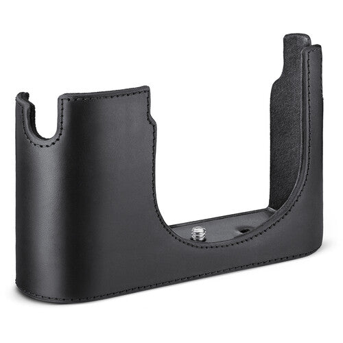 Leica Q3 Genuine Leather Half Case - Black Camera Protector for Travel & Street Photography