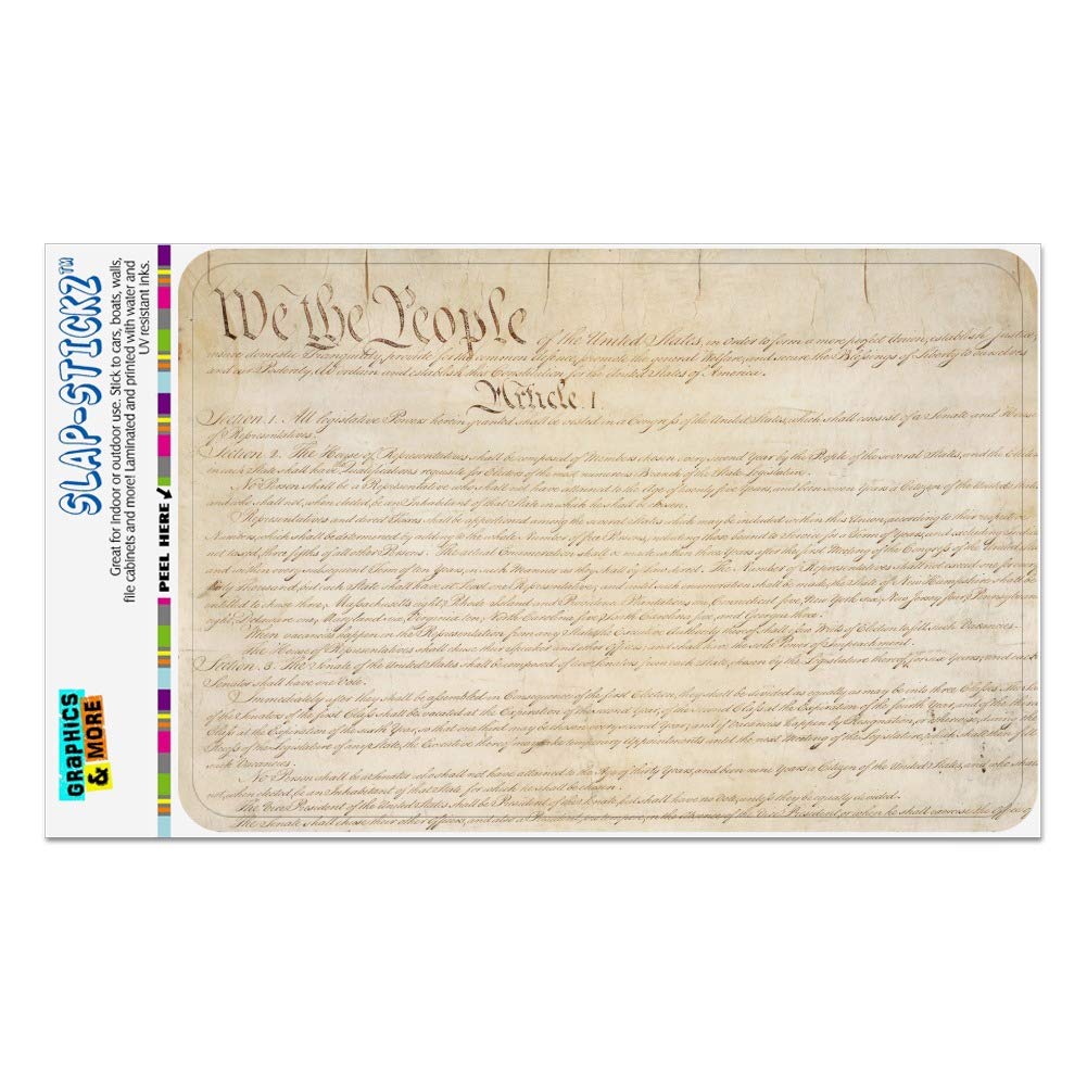 Constitution of The United States of America Wall Art - Patriotic Home & Office Decor - Perfect for Living Room, Study, or Business Sign