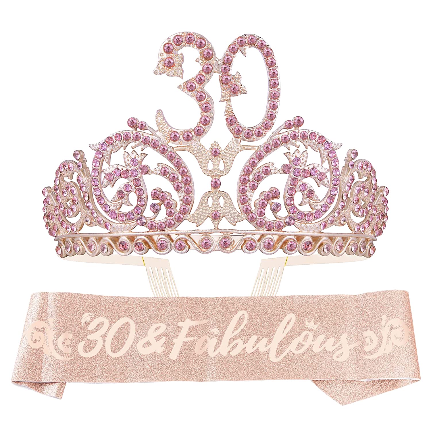 30th Birthday Party Decorations for Women - Elegant Gold & Pink Theme - Perfect for Milestone Celebrations, Photo Backdrops & Surprise Parties