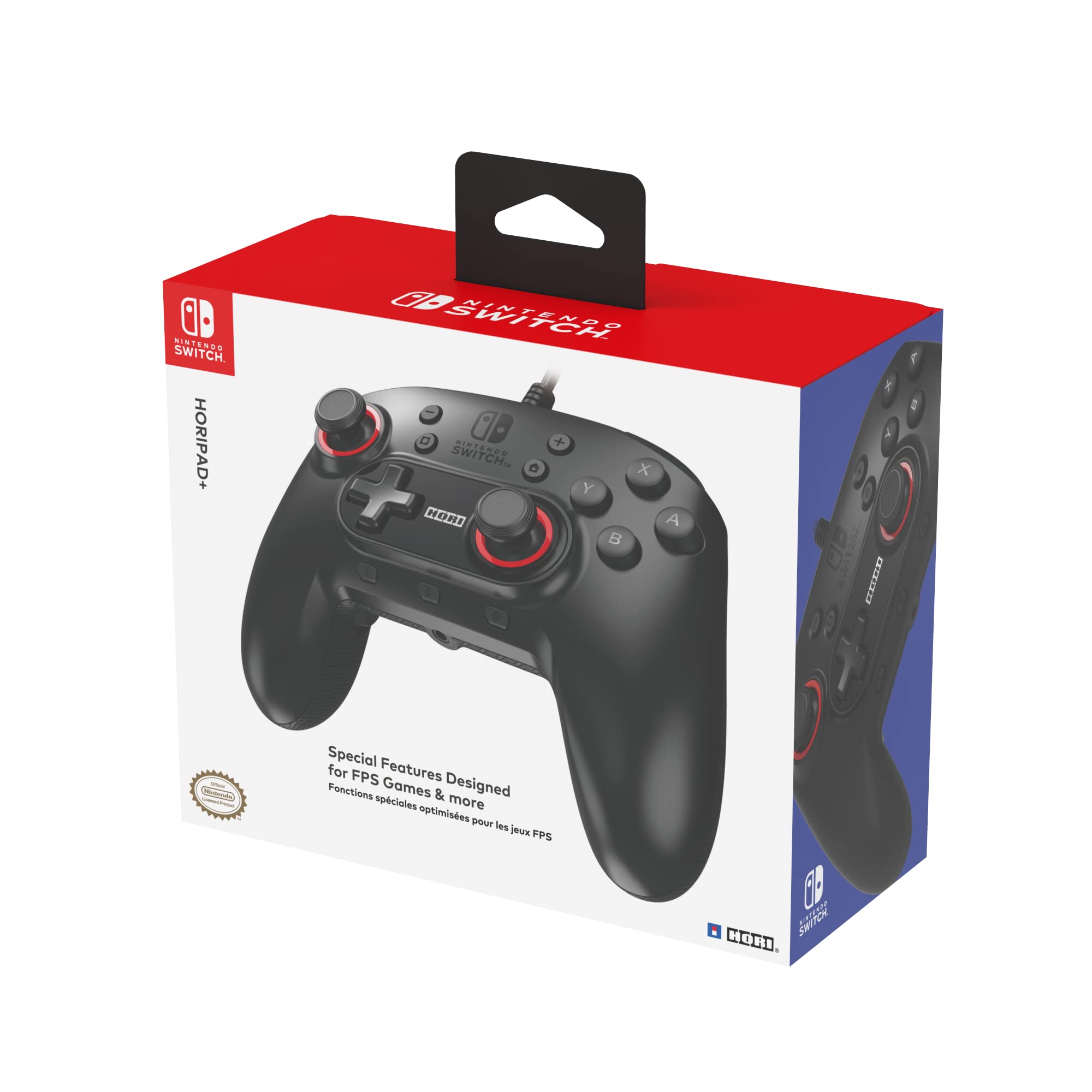 HORI Nintendo Switch HORIPAD Plus+ Wired Controller - Officially Licensed by Nintendo for FPS, Battle Royale & Action Games | Perfect for Gaming Sessions, Competitive Play & Multiplayer Battles
