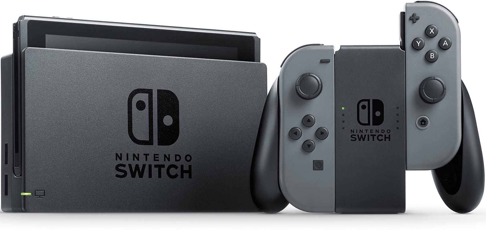Nintendo Switch Console with Joy-Con (Gray) - Portable Gaming System for Home & Travel, Multiplayer Fun with Family & Friends