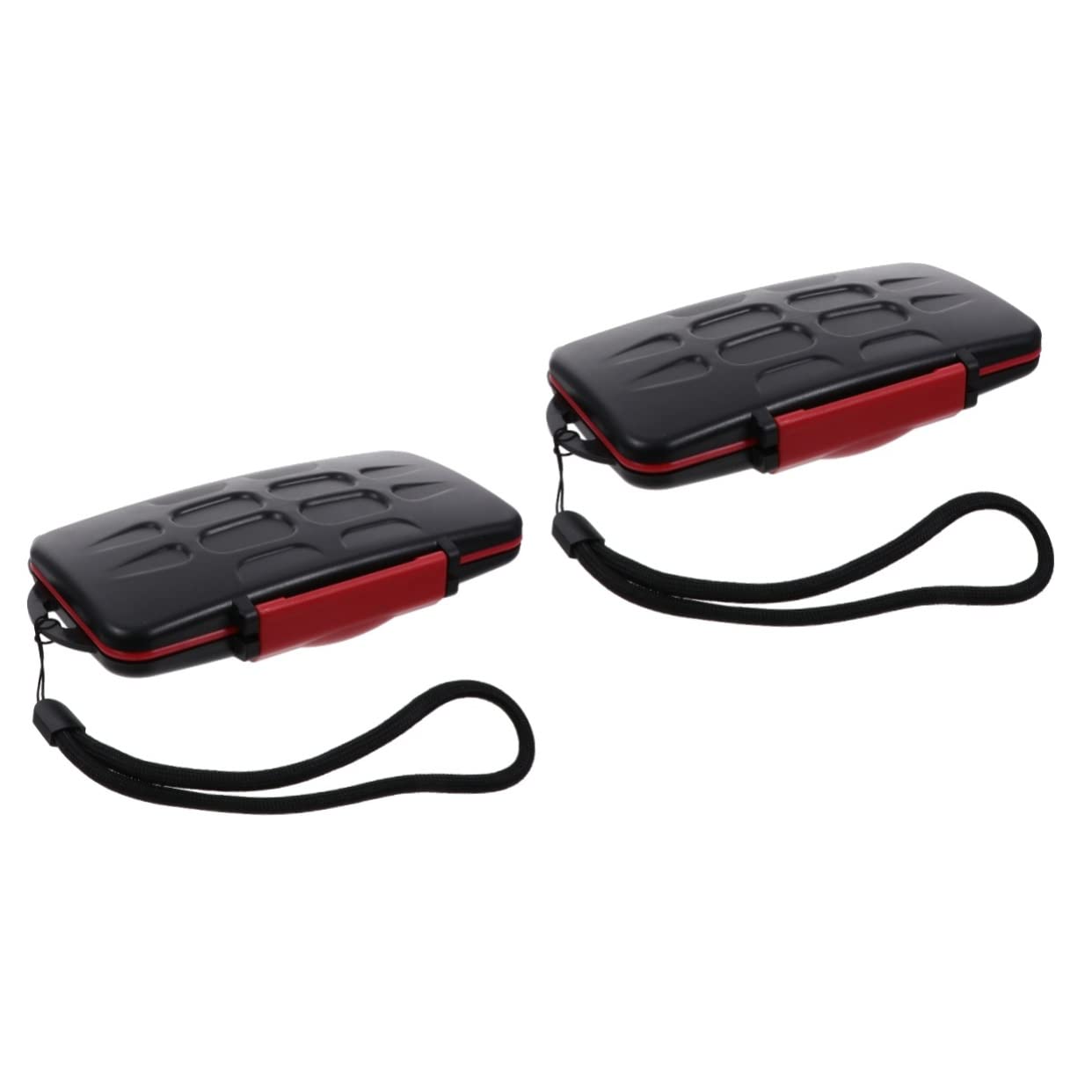 Gadpiparty 2 Pack Waterproof SD Card Storage Case - Plastic Memory Card Holder for TF, Micro SD Cards | Compact & Durable Card Organizer for Travel, Photography, Outdoor Adventures (Red)