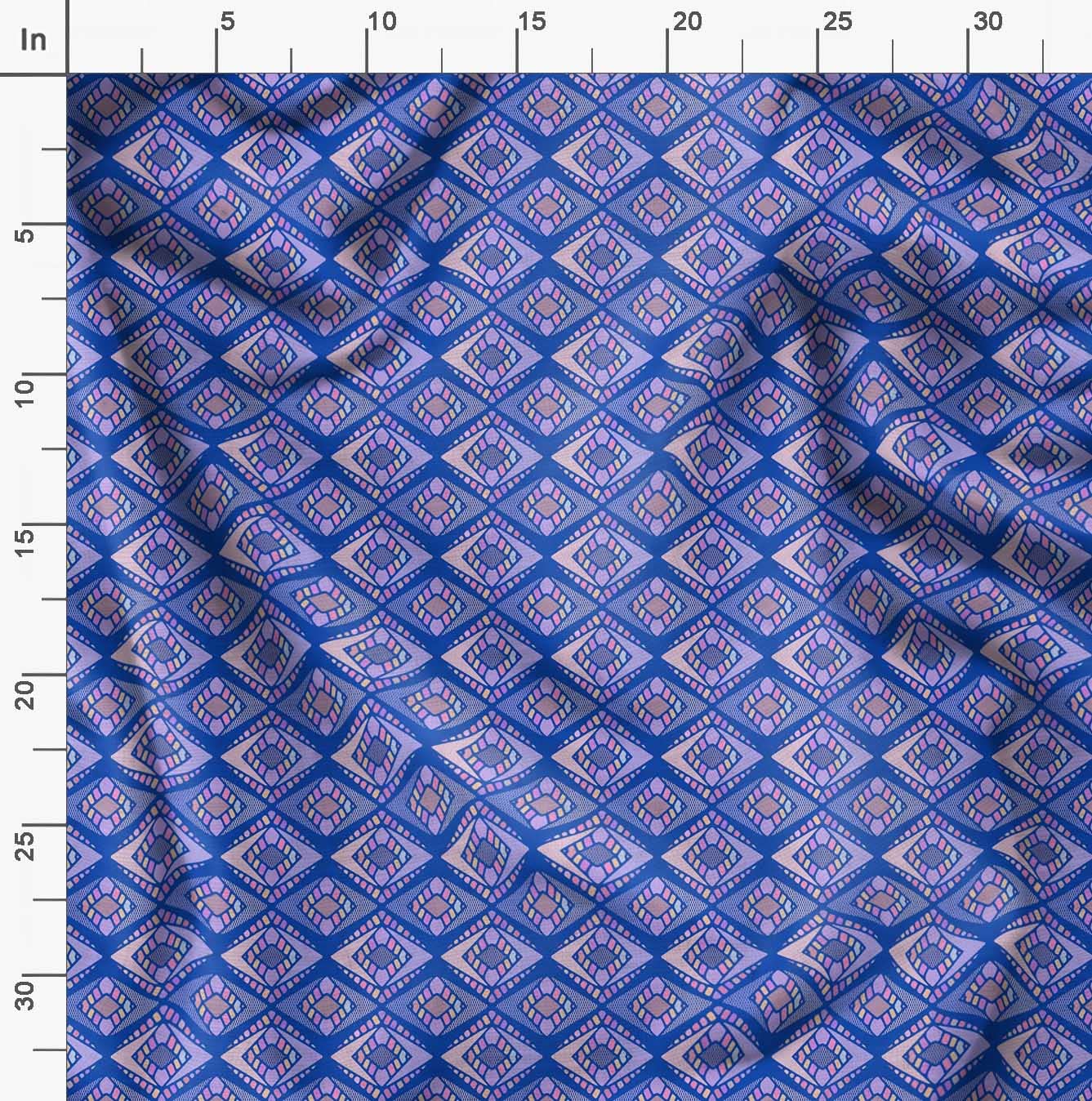 Soimoi Moss Georgette Blue Fabric by The Yard - 42