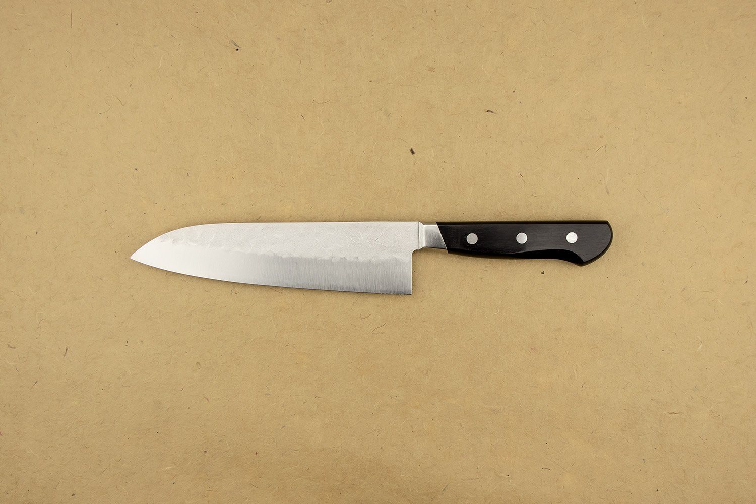 Premium Tsunehisa A2/S Ichi Tsuchime Nashiji Western Santoku Knife 180mm - High Carbon Stainless Steel Japanese Chef Knife for Slicing, Dicing & Chopping - Perfect for Home Kitchen & Professional Cooking