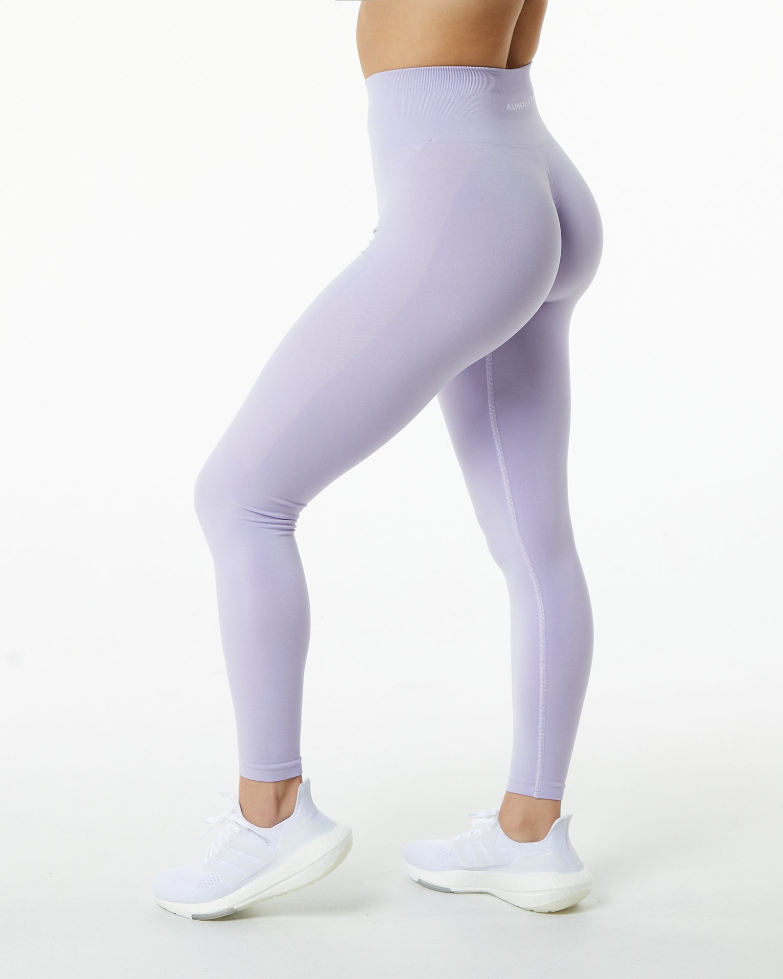Amplify High-Waisted Yoga Leggings for Women - Misty Lilac - Comfortable & Stretchy Workout Pants for Running, Gym & Lounge