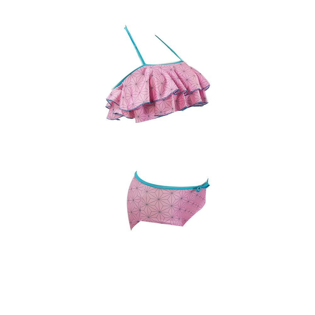 Japanese Anime Demon Slayer Tanjiro & Zenitsu Cosplay Swimsuit - Breathable Summer Beachwear for Anime Conventions, Pool Parties & Cosplay Events