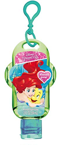 Disney Princess Travel-Sized Hand Sanitizer (Pack of 2) - Portable Alcohol-Based Sanitizing Gel for Kids, School, Daycare & On-the-Go Hygiene