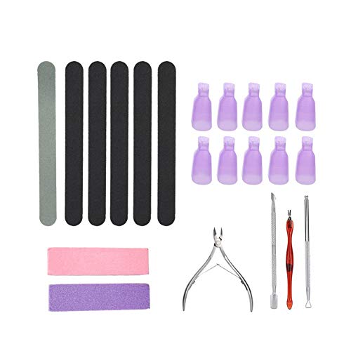 Anself Nail Polish Remover Set - Professional Gel & Shellac Nail Polish Removal Tool with Scraper & Cleaner Peeler - At-Home Manicure & Pedicure Kit for Salon-Quality Nail Care
