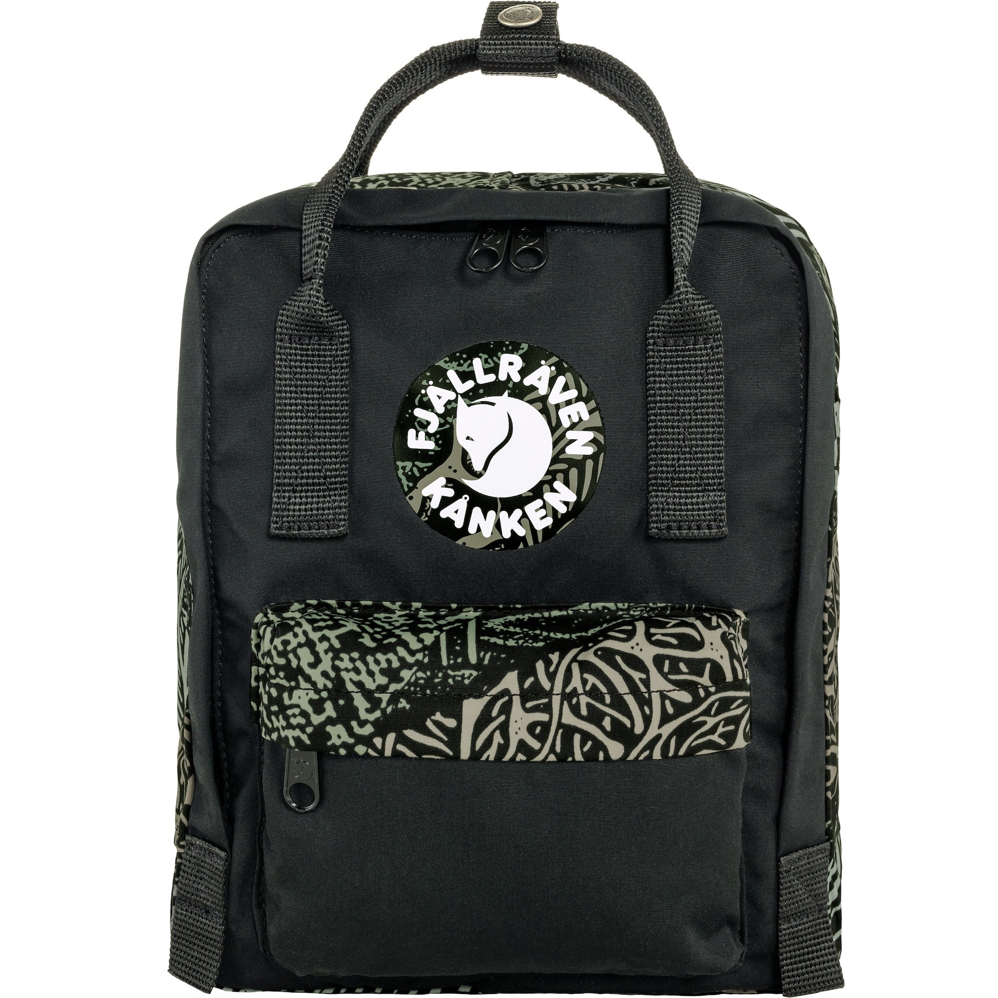 Fjallraven Kanken Art Mini Backpack - Darkwoods | Stylish & Durable Small Backpack for Women & Teens | Perfect for School, Travel & Everyday Use
