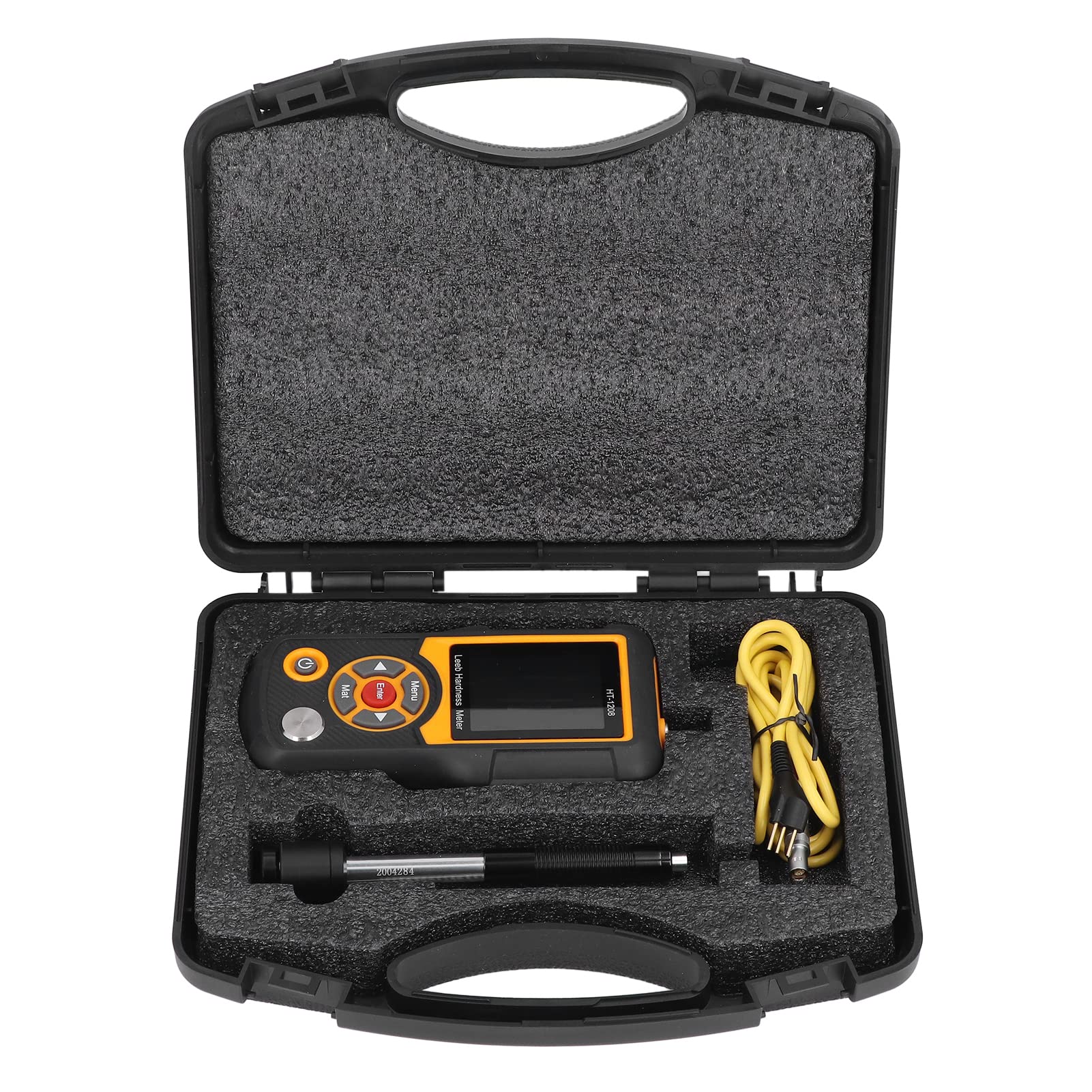 Portable Hardness Tester 170-960 HL Digital Durometer | HRA HRB HRC HB HV HSD Scale | TFT Color Screen | for Steel, Iron, Bronze, Copper, Aluminum (HT-1208) | Metal Testing, Quality Control, Industrial Use