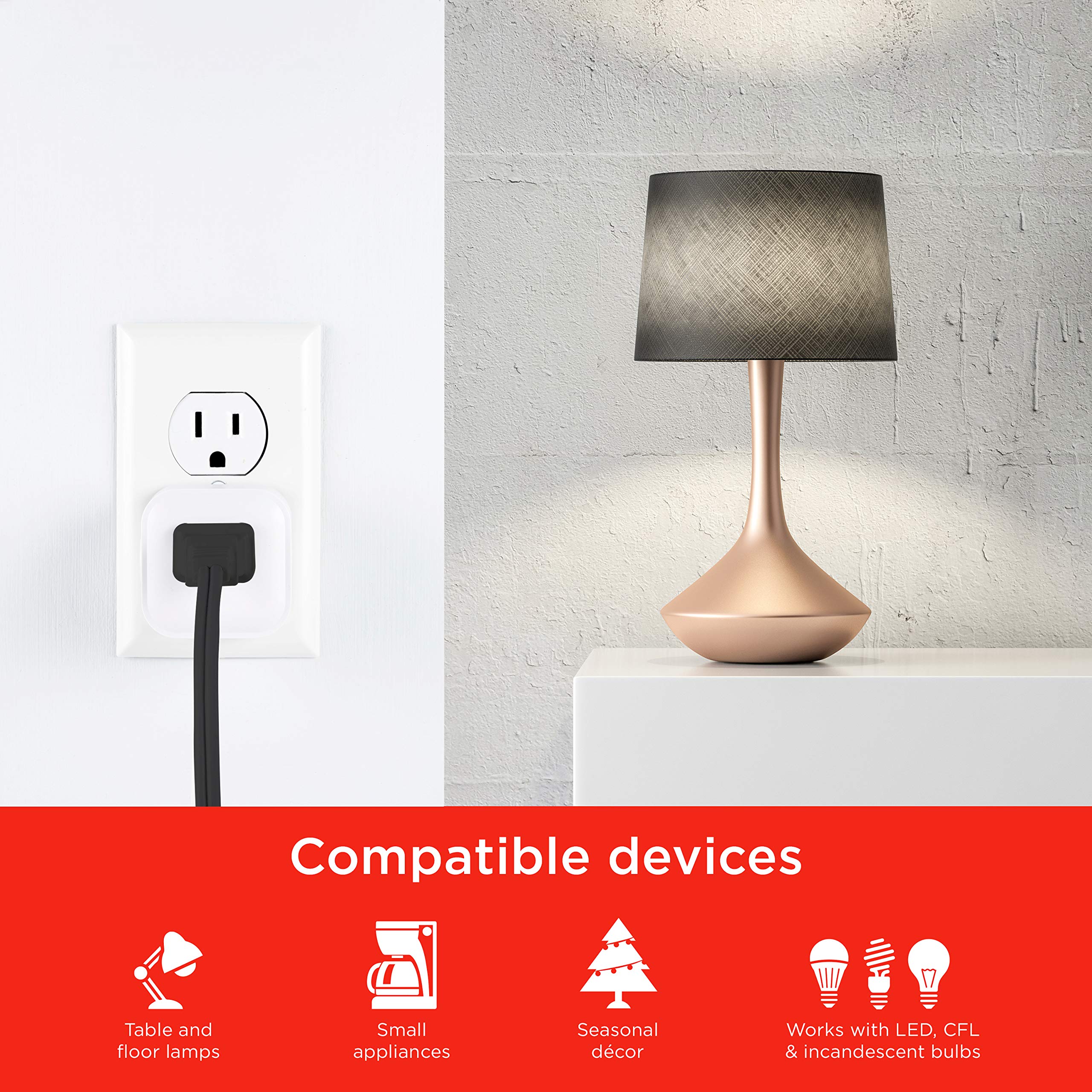 UltraPro Smart Plug WiFi Outlet 2 Pack - Works with Alexa, Google Home & Echo - No Hub Required - ETL Certified - App Controlled Smart Switch for Home Automation - Perfect for Lamps, Fans & Small Appliances