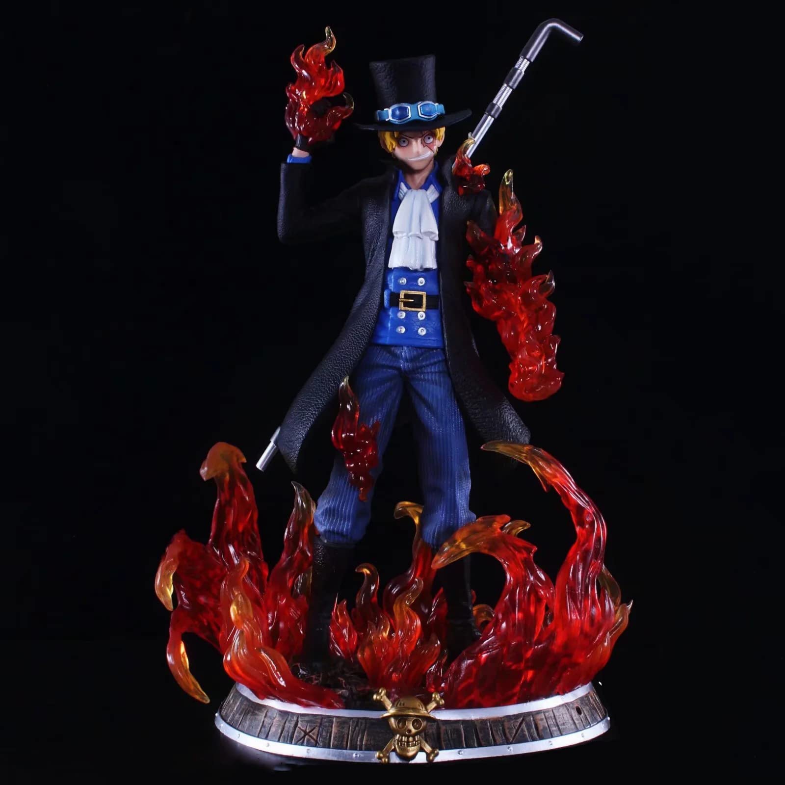 YESTGE 18-inch Anime ONE Piece Sabo Action Figure - Revolutionary Army Dream Burning PVC Collectible Model Statue | Perfect Gift for Anime Fans, Display & Collection