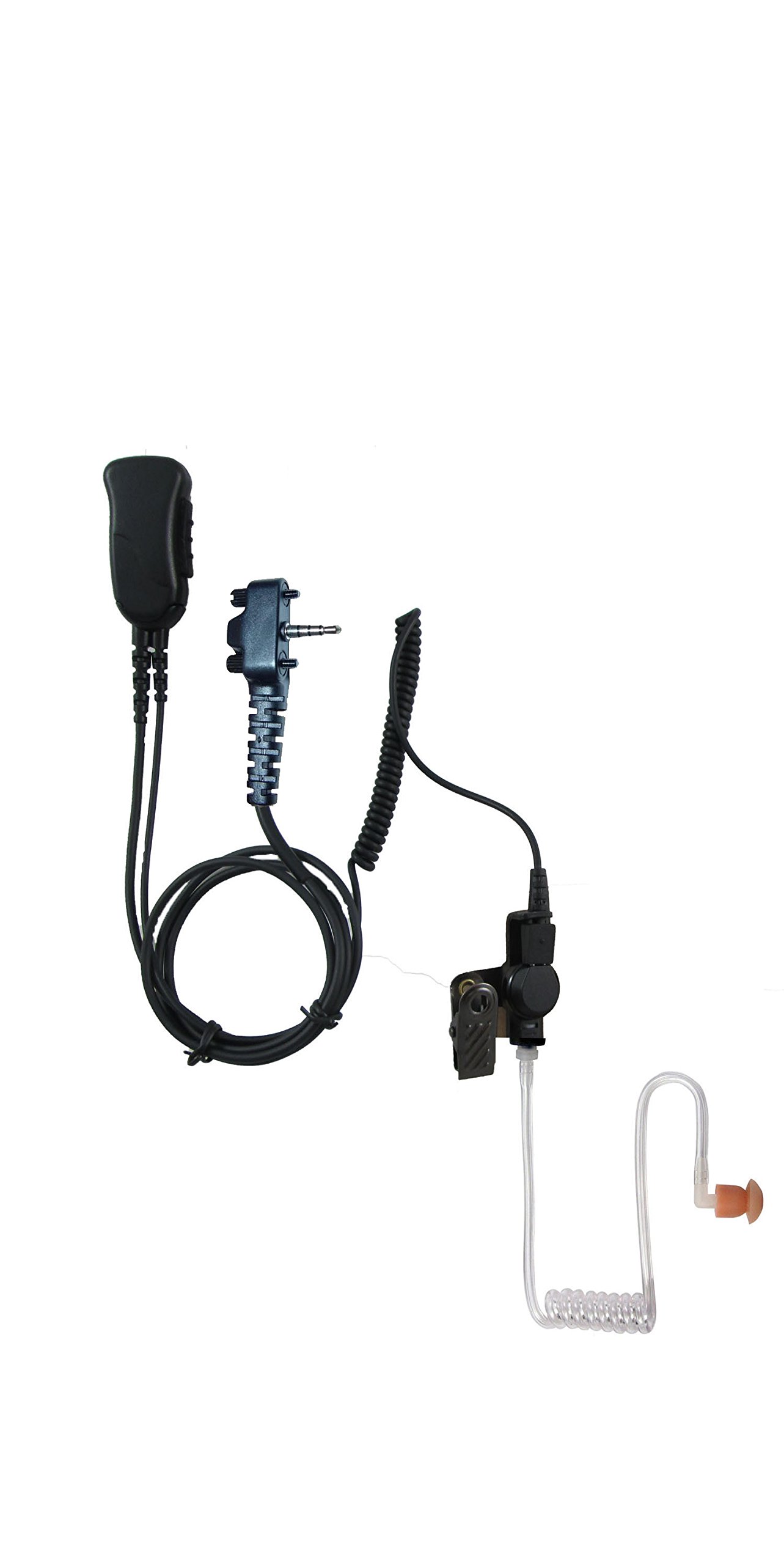 Pryme SPM-1322S Y4 Mirage Two-Wire Surveillance Headset for Dual Pin Vertex Radios - Secure Communication for Law Enforcement & Security Professionals