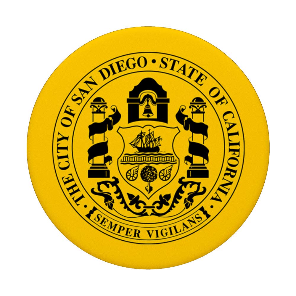 San Diego Seal Flag PopGrip - Swappable Phone Grip for iPhone, Samsung & Tablets | California USA Souvenir | Perfect for Travel, Office & Home Decor