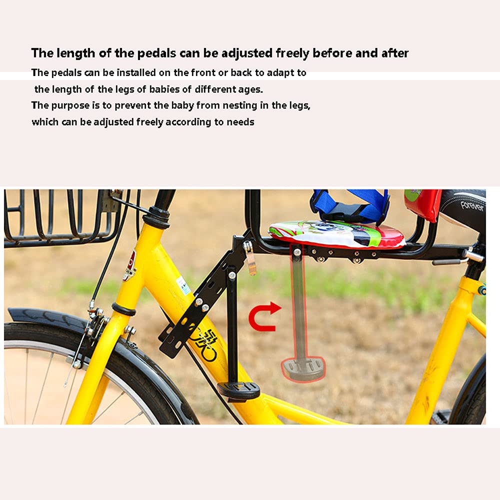 **Front Mounted Child Bike Seat with Safety Handrail & Footrest - Adjustable & Detachable Toddler Bicycle Carrier for Comfortable Parent-Child Cycling - Perfect for Commuting, Park Rides & Family Outings**