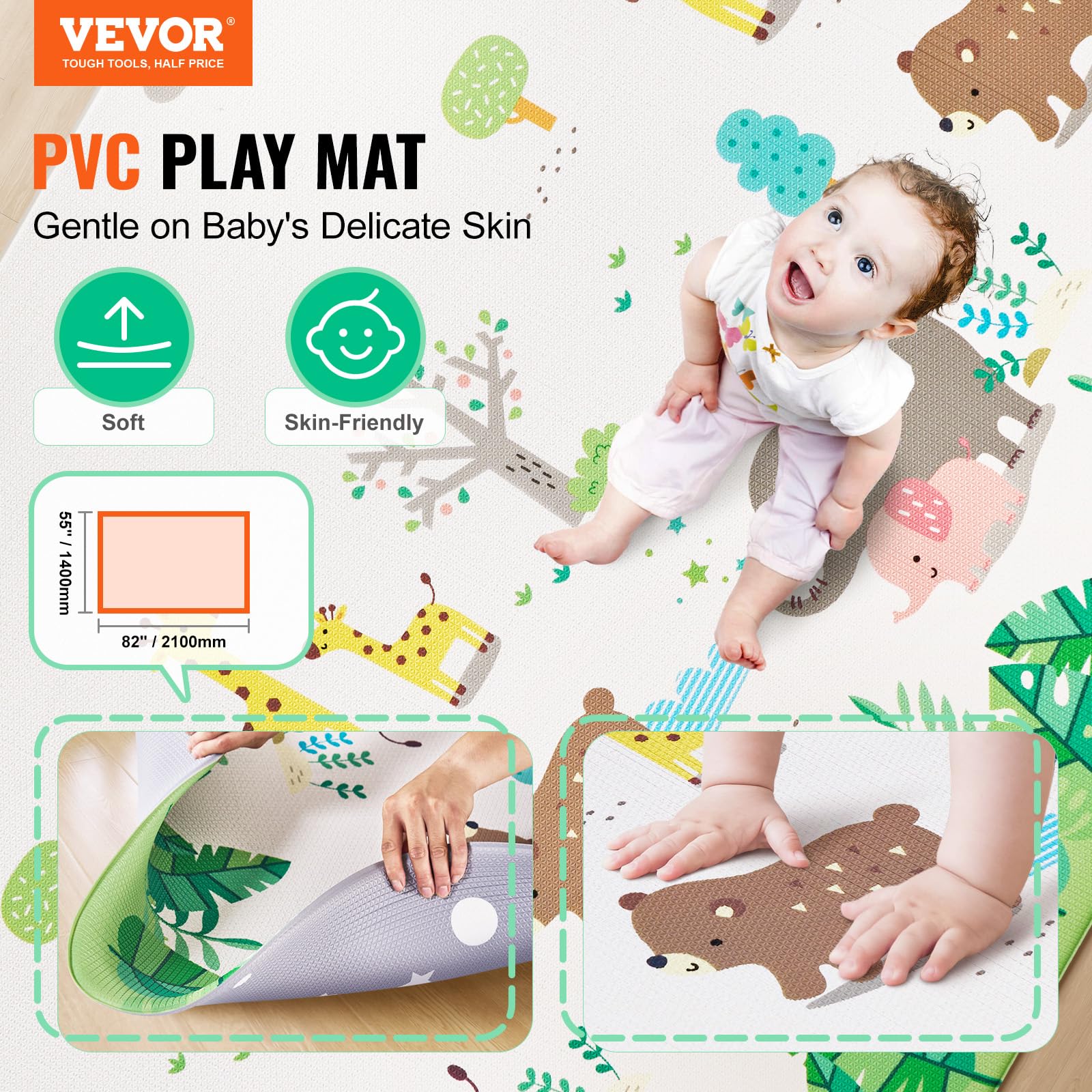 VEVOR Baby Play Mat 55