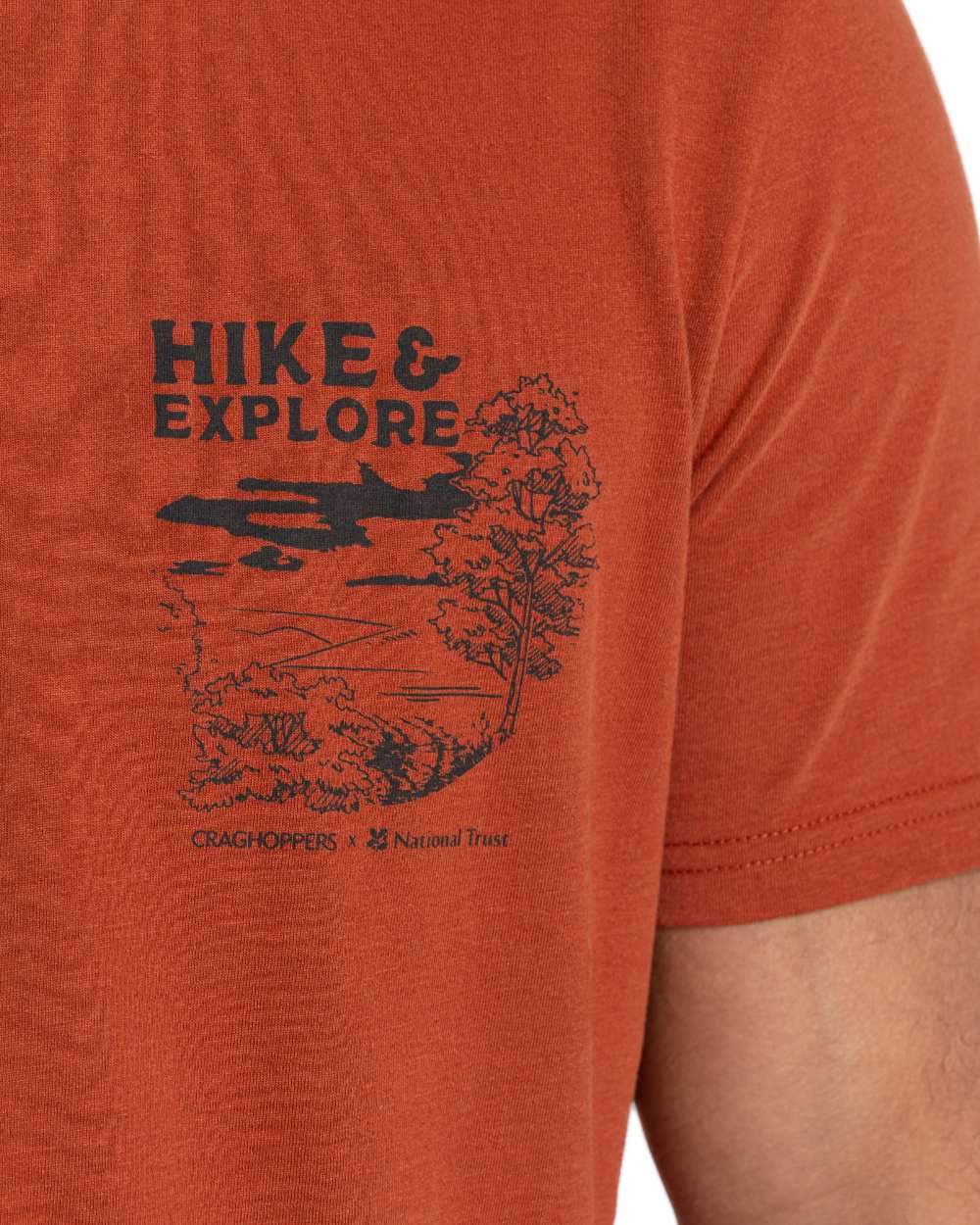 Craghoppers Men's National Trust Sabden Short Sleeve T-Shirt - Lightweight Quick-Dry Travel & Hiking Shirt for Outdoor Adventures