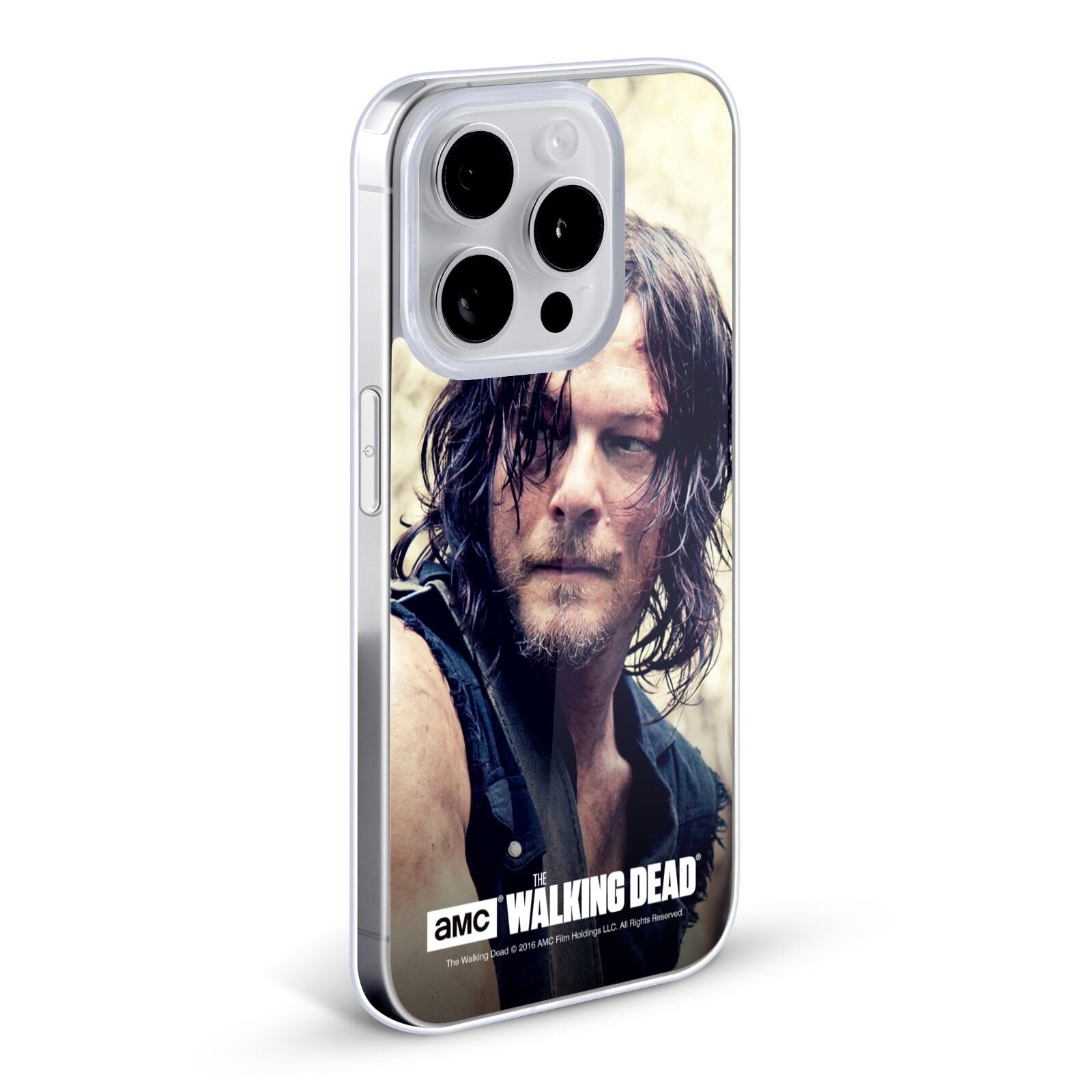Officially Licensed AMC The Walking Dead Daryl Dixon Soft Gel Case for Apple iPhone 12 & iPhone 12 Pro - Durable Protection with Unique Character Design - Perfect for Fans, Collectors and Everyday Use