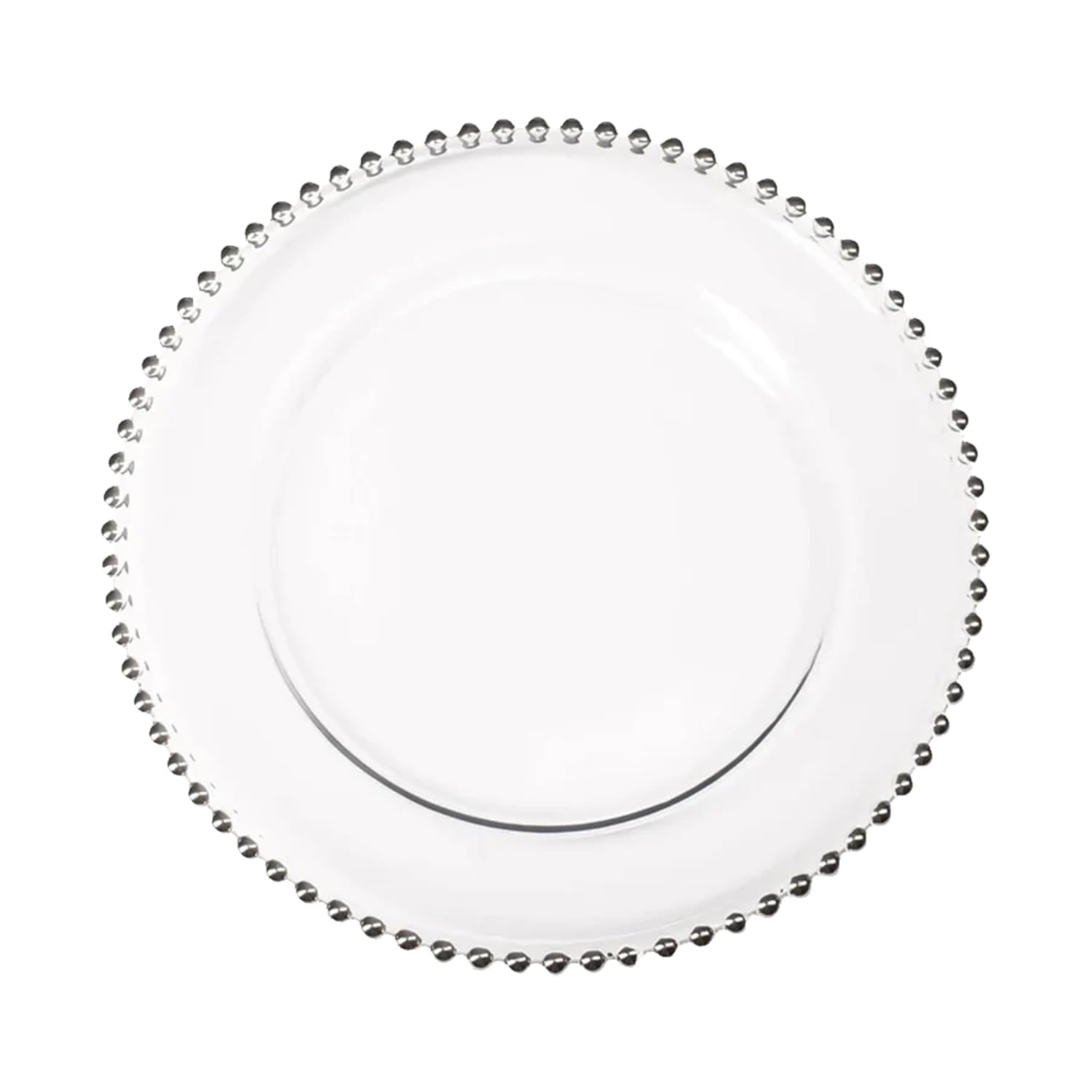 MYEventProducts 8 Pack - 13 Inch Silver Glass Charger Plates for Weddings, Parties & Special Events | Heavy Duty Durable Dinner Plate Chargers | Elegant Table Setting Decor for Wedding Reception, Banquet & Formal Dining (Silver)