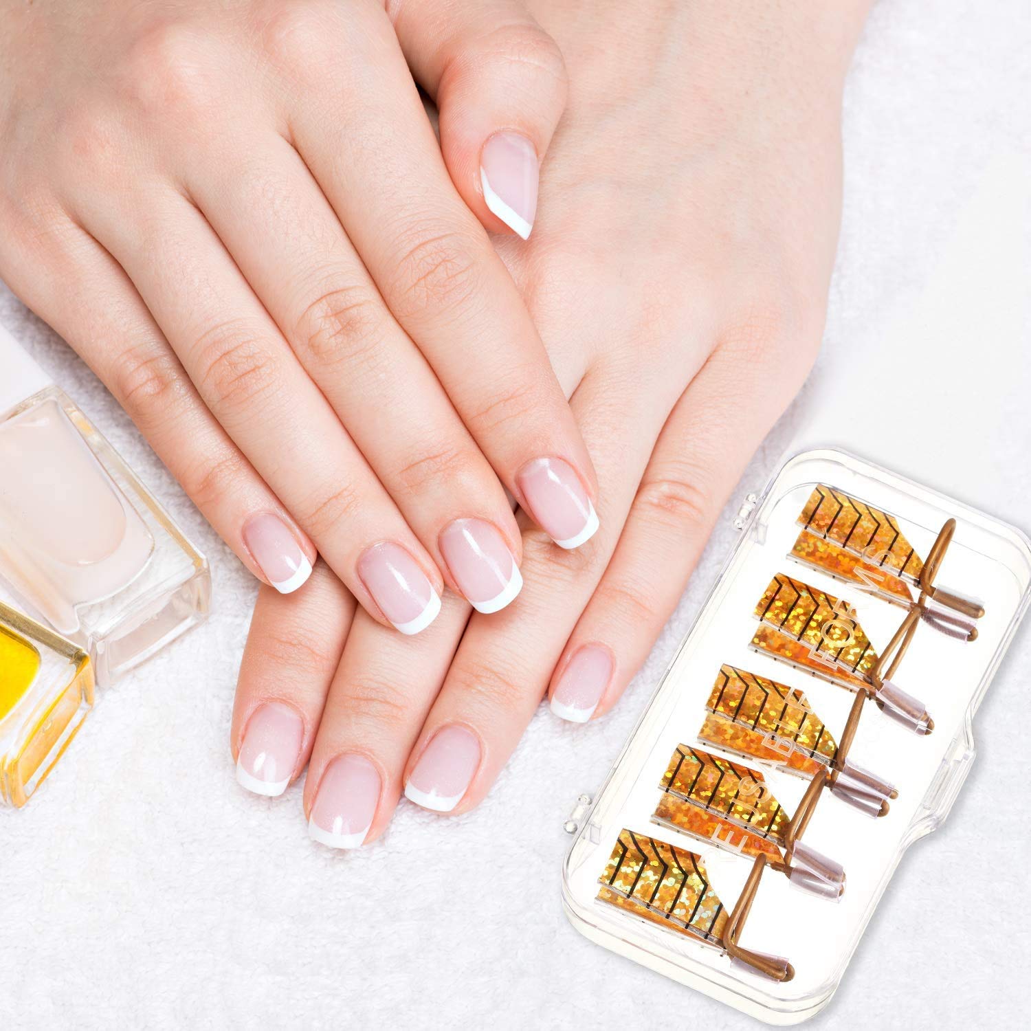 20 Pieces Reusable Nail Art Extension Forms - Acrylic UV Gel Protector & French Nail Guide for Professional Salon & Home Manicure | DIY Nail Art Accessories for Perfect Nail Extensions & Designs