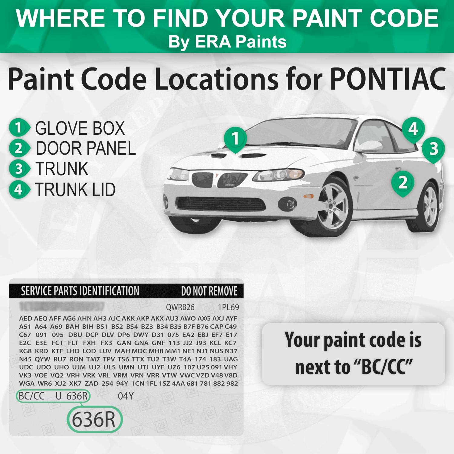 ERA Paints WA9929 - Sunfire Yellow Exact Match Automotive Spray Paint for Pontiac - Pro Kit with 2K 3680061 Clearcoat - Perfect for Car Restoration & Touch-Ups