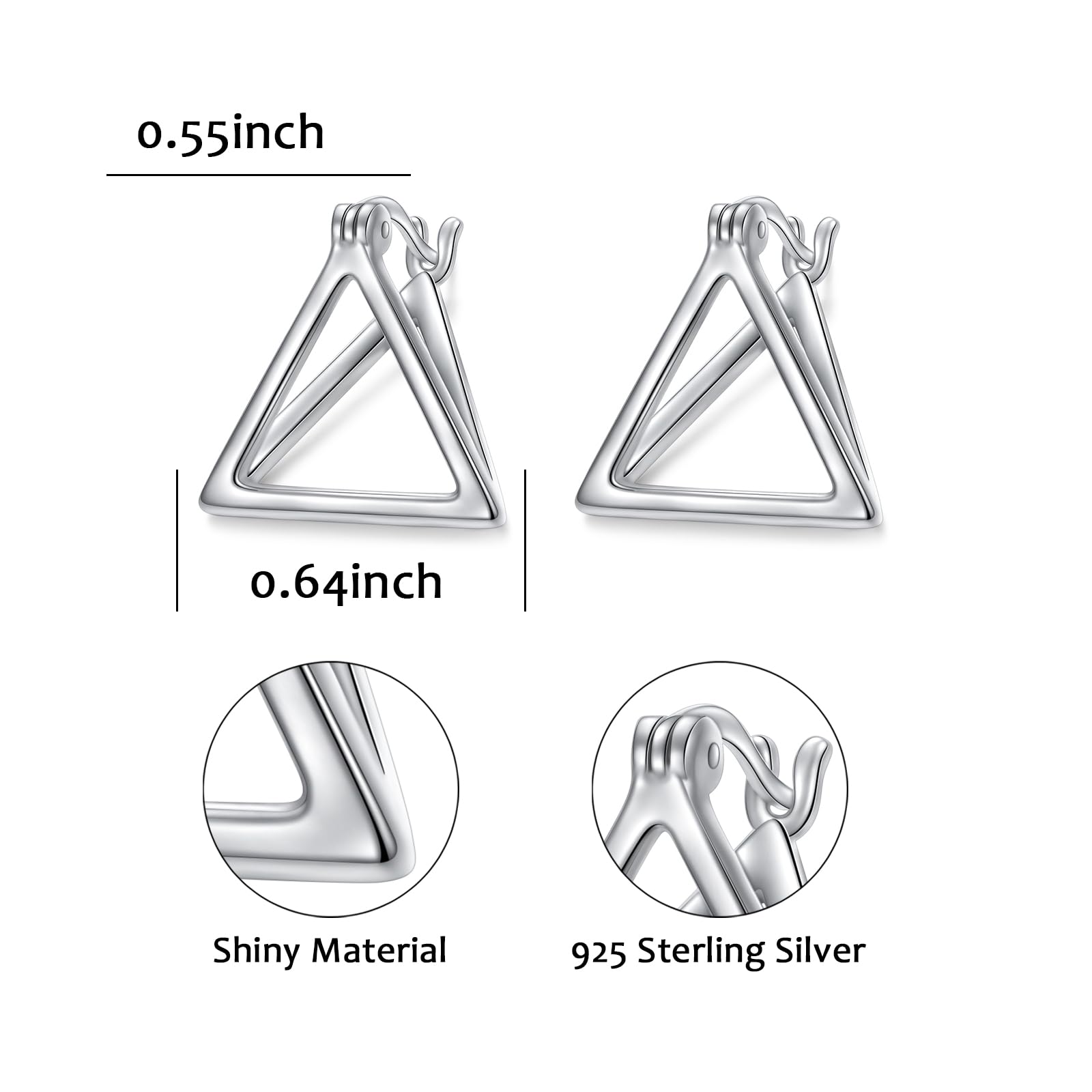 DAOCHONG S925 Sterling Silver Huggie Hoop Earrings for Women - Hypoallergenic Clip-On Ear Jewelry Gifts for Birthday, Anniversary & Valentine's Day - Perfect for Everyday Wear, Date Night & Special Occasions