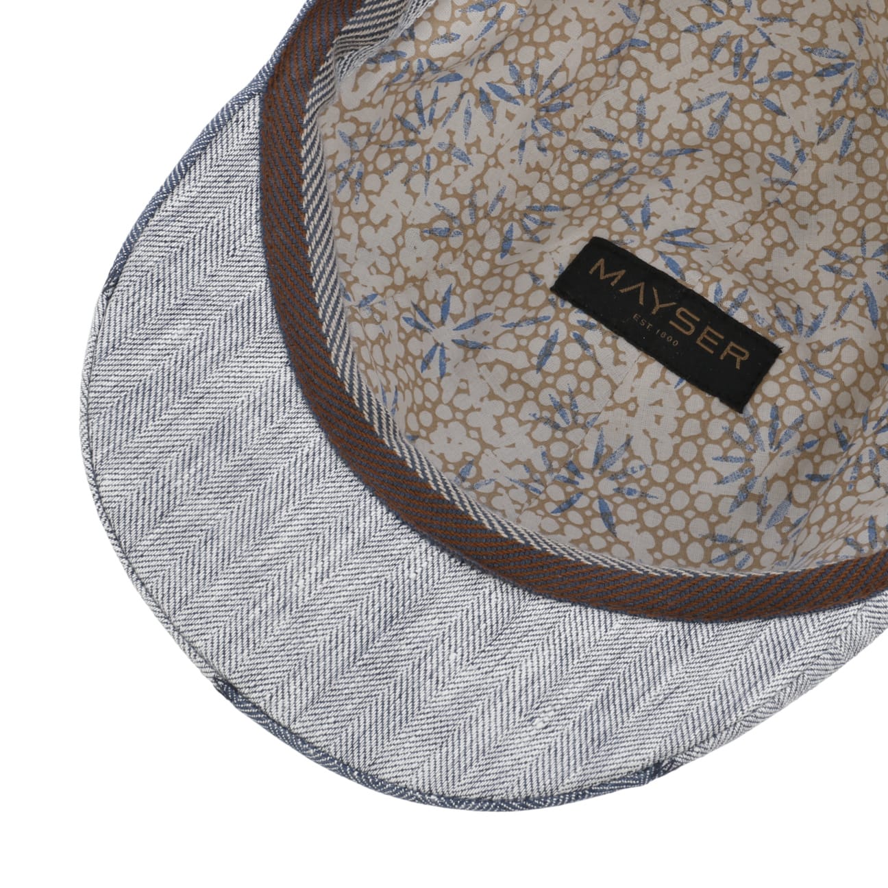 Stylish Mayser Prince Twotone Linen Flat Cap for Men - Perfect for Casual Outings, Golf, and Vintage Fashion
