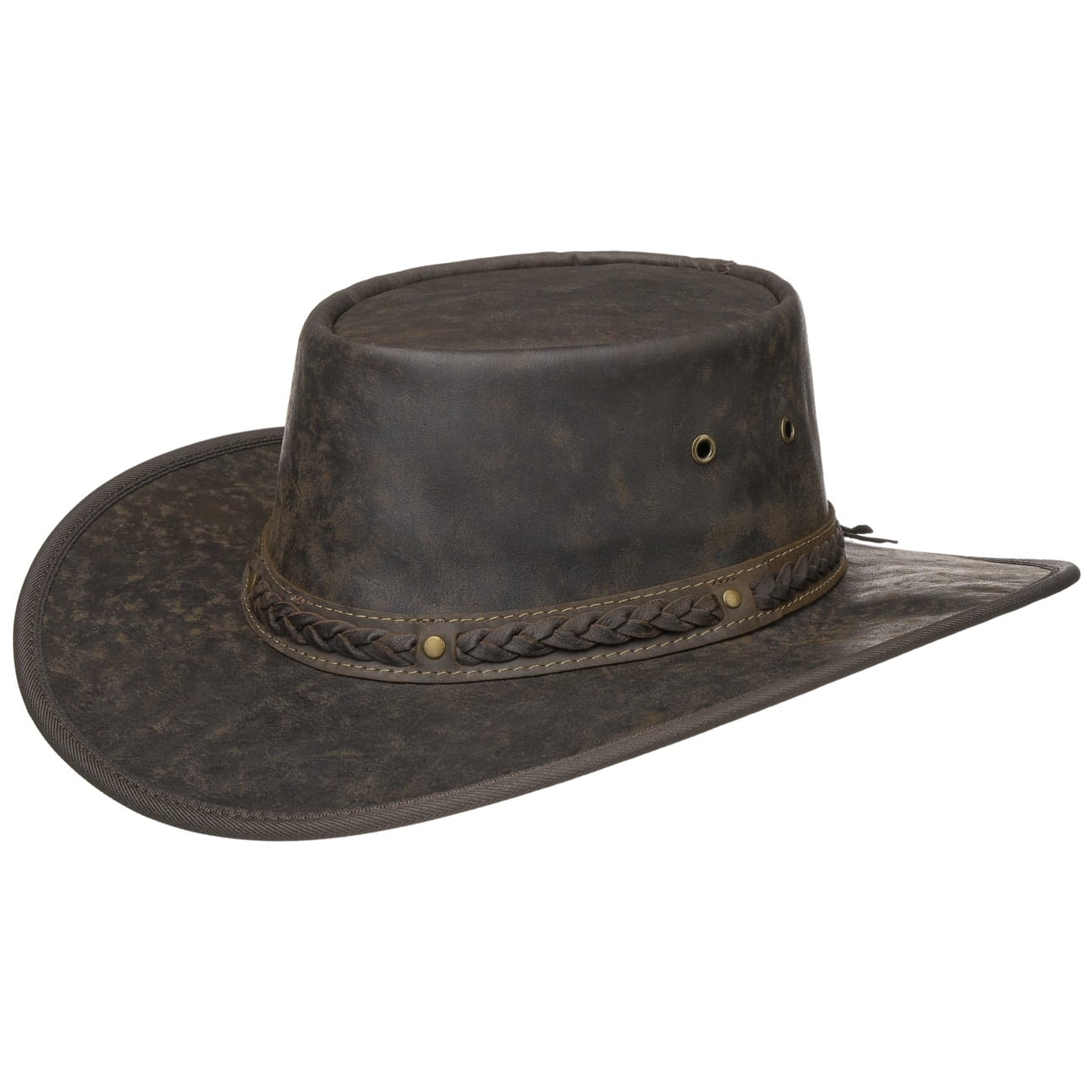BARMAH Squashy Crackle Kangaroo Hat - Soft & Stylish Unisex Kangaroo Leather Hat for Men & Women - Perfect for Outdoor Adventures, Hiking, and Fashion Statements