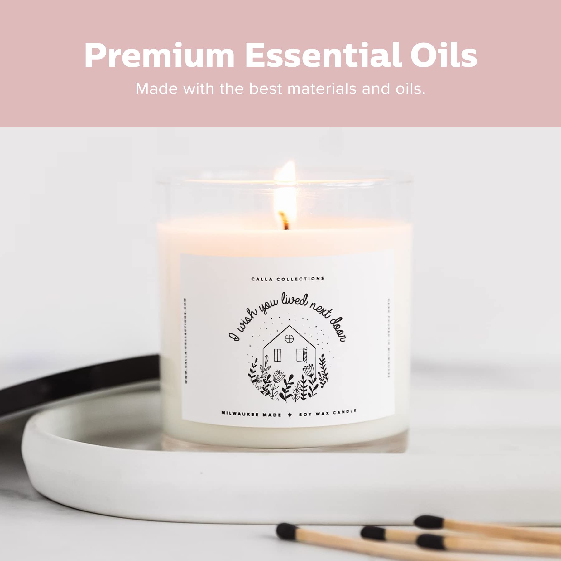 ThreeKin Scented Candles - Natural Soy Wax Aromatherapy Candles with Lavender & Lemongrass Essential Oils, 75-Hour Burn Time, Perfect for Home Relaxation, Friendship Gifts & Stress Relief - Ideal for Bedroom, Bathroom, Yoga, Meditation & Romantic Ambiance