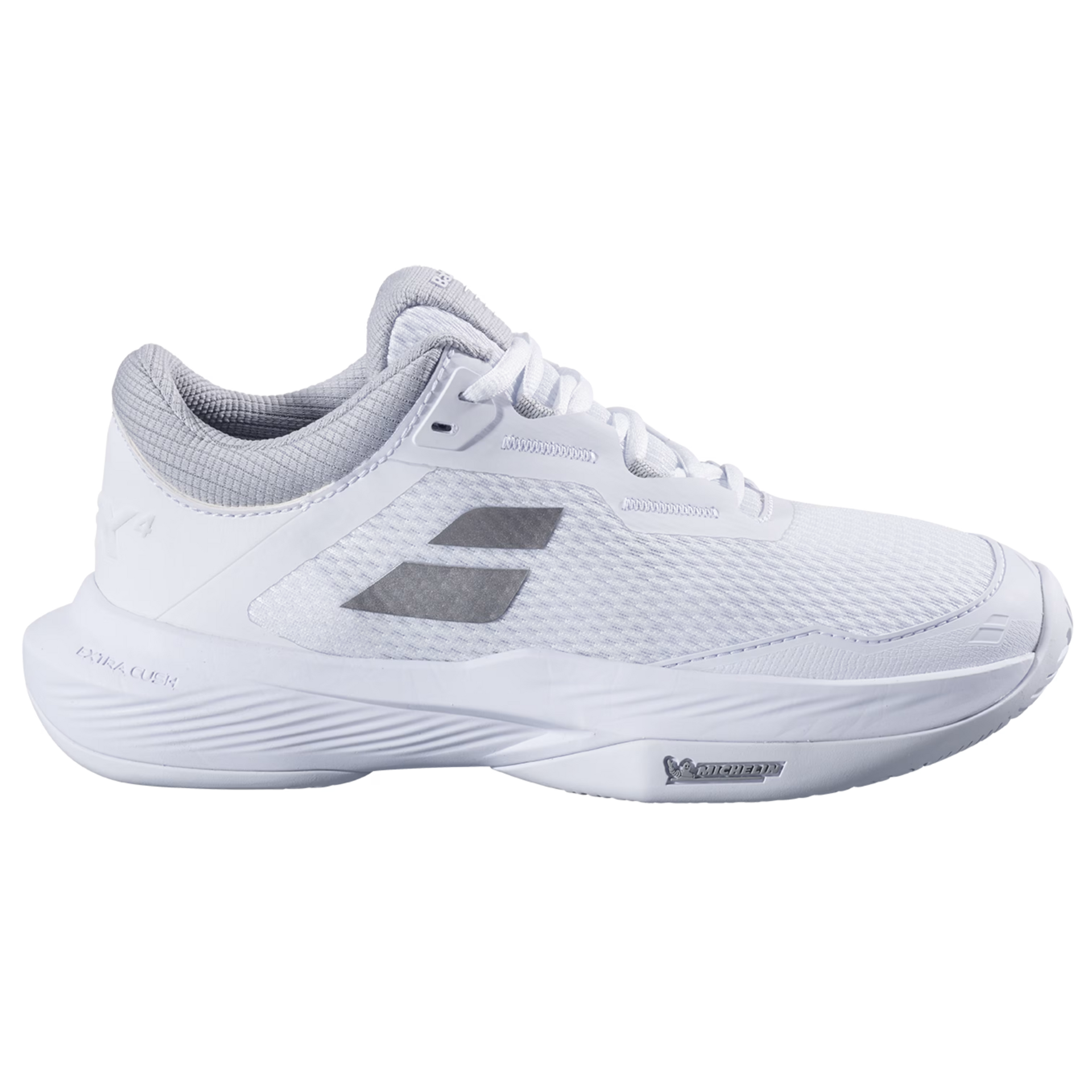 Babolat SFX4 All Court Women's Tennis Shoes - White/Silver - Lightweight & Supportive for Court Sports - Perfect for Tennis, Pickleball & Squash Players