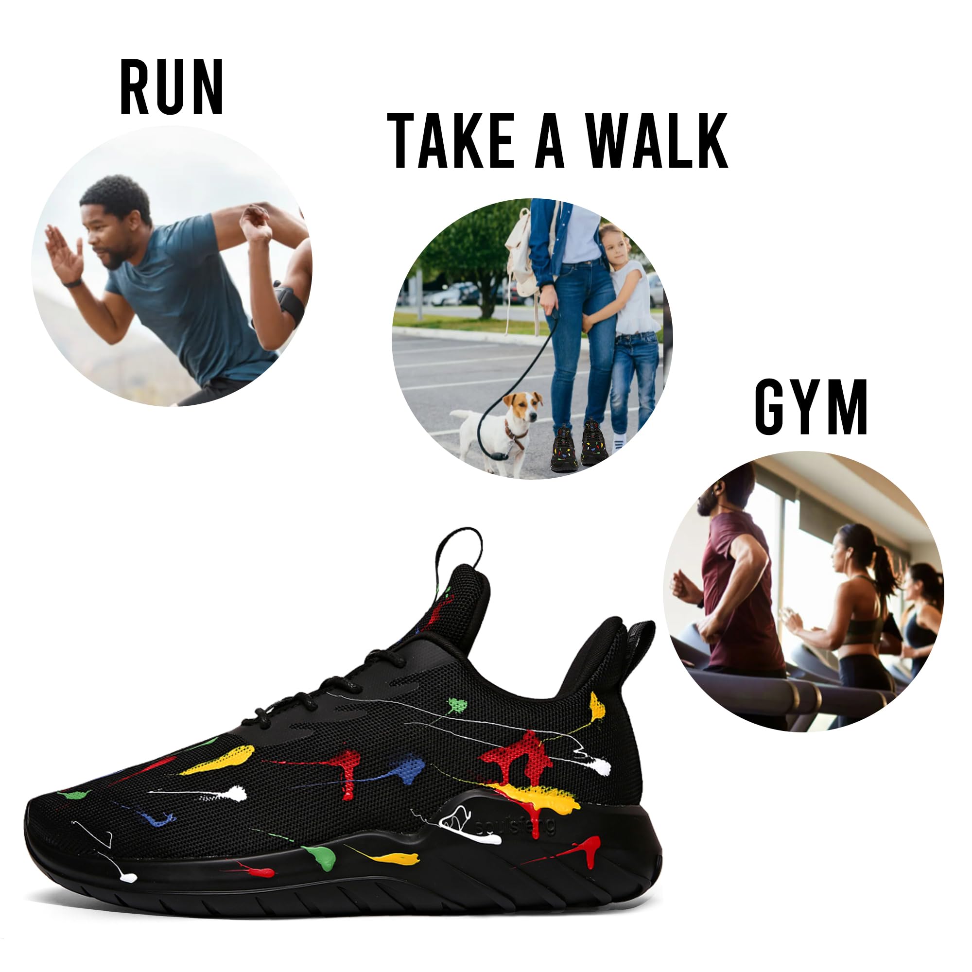 Soulsfeng Women's Running Shoes - Lightweight Breathable Tennis Shoes for Women, Non-Slip Fashion Walking Sneakers - Perfect for Jogging, Gym Workouts & Casual Wear