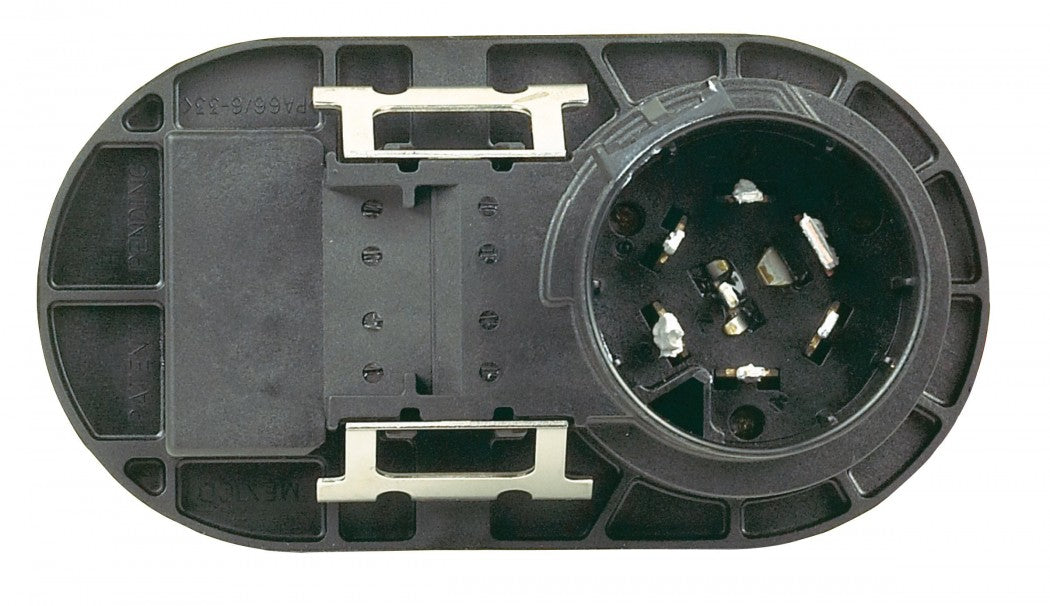 Exact Fit OE Replacement 7 Blade & 4 Flat Trailer Wiring Harness Connector with Bracket - Perfect for Towing, Boat Trailers, and Utility Hauling