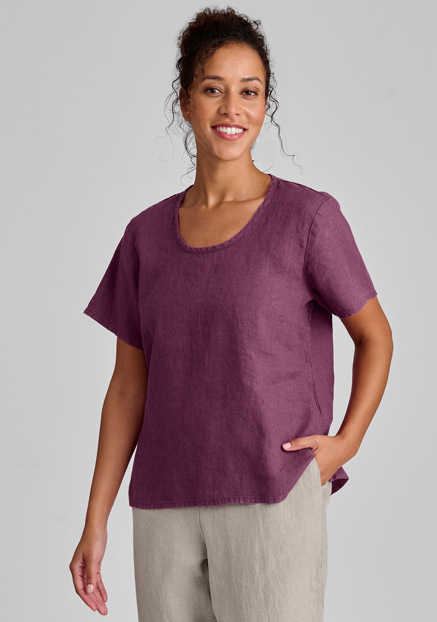 Premium Linen T-Shirt for Men & Women - Soft, Breathable & Comfortable Basic Tee - Final Sale - Perfect for Casual Wear, Summer Outfits & Layering