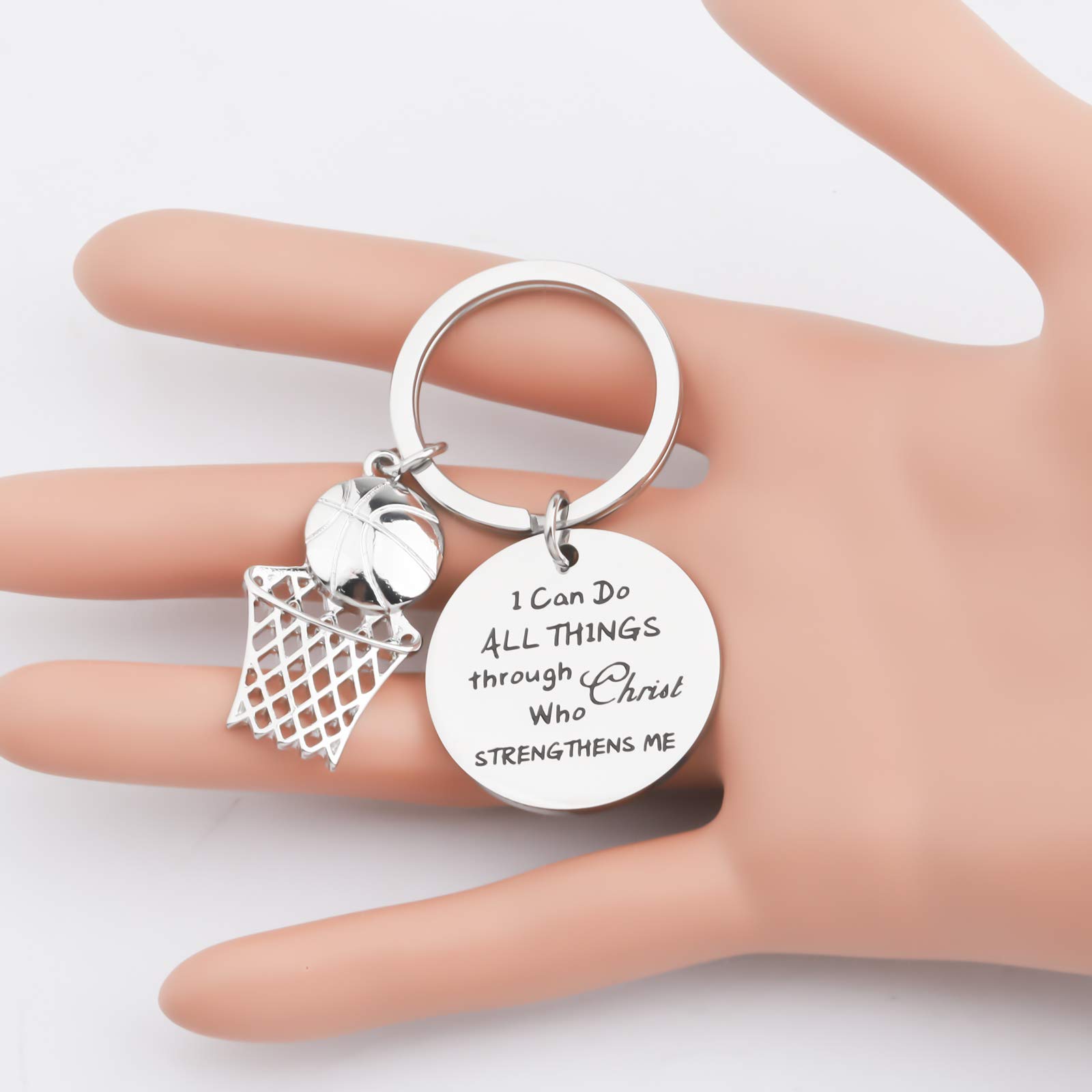 Christian Basketball Gift - Philippians 4:13 Inspirational Sports Gift for Players & Fans