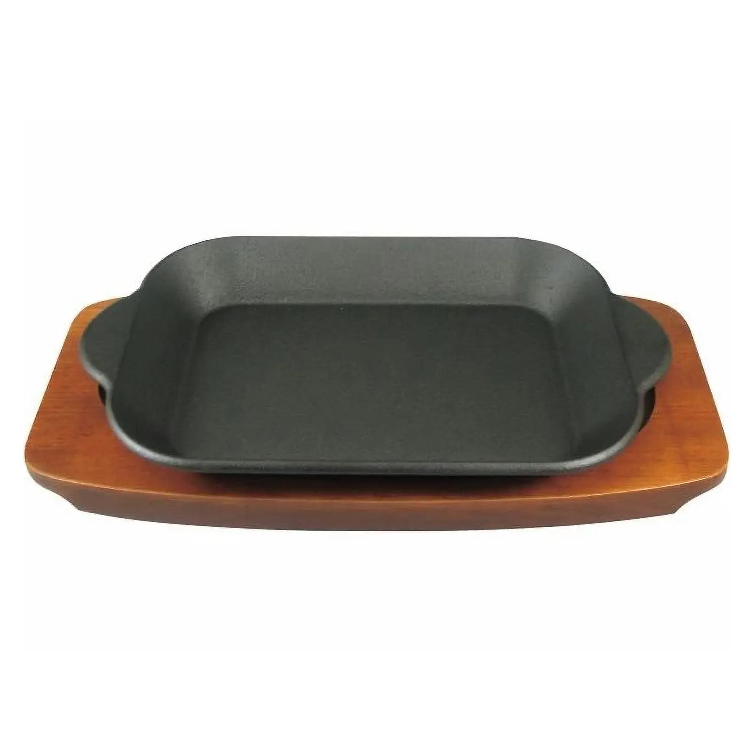 Asahi Chuzo Cast Iron Hot Dish Sizzler Platter - Premium Japanese Grill Plate for Steak, Fajitas & Sizzling Meals - Perfect for Restaurants, Home Cooking & Outdoor BBQs