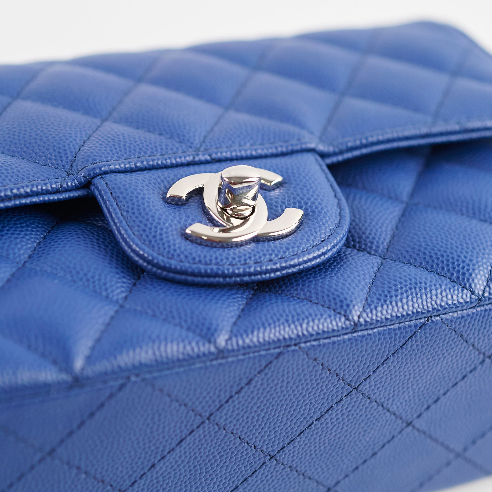 Chanel Mini Rectangular Caviar Leather Crossbody Bag in Blue - Perfect for Evening Events & Luxury Fashion Accessories