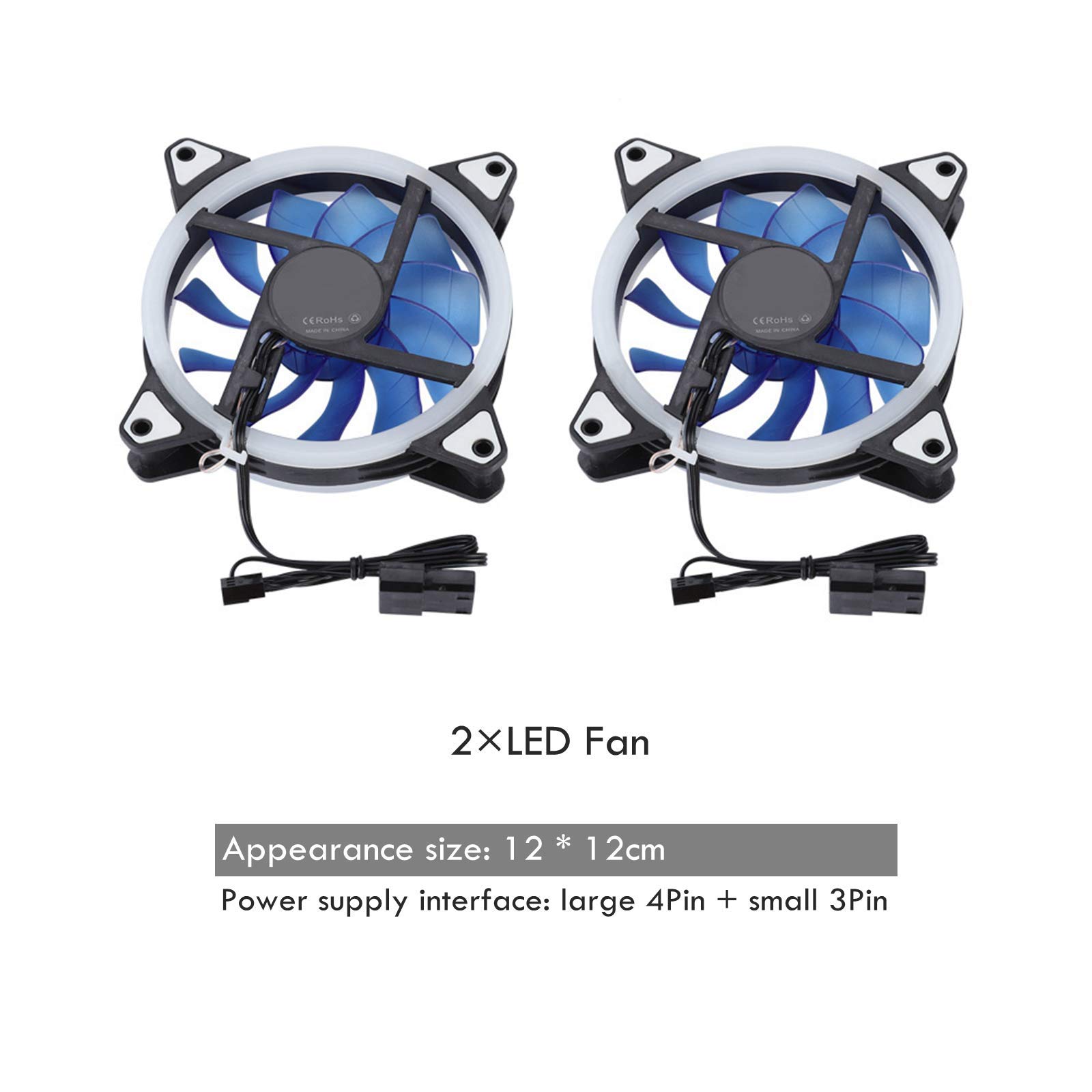 EBTOOLS 240mm Water Cooling Kit - DIY Liquid CPU Cooler with Heat Sink, GPU Block, Pump Reservoir & LED Fan - PC Water Cooling System for Gaming & Overclocking - Perfect for High-Performance Computers & Workstations
