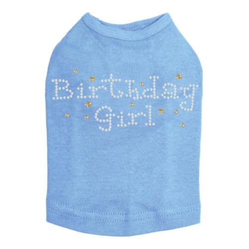 Sparkly Rhinestone Dog Tank Top for Birthday Girl - Cute & Stylish Pet Apparel in Multiple Colors | Perfect for Birthday Parties & Special Occasions