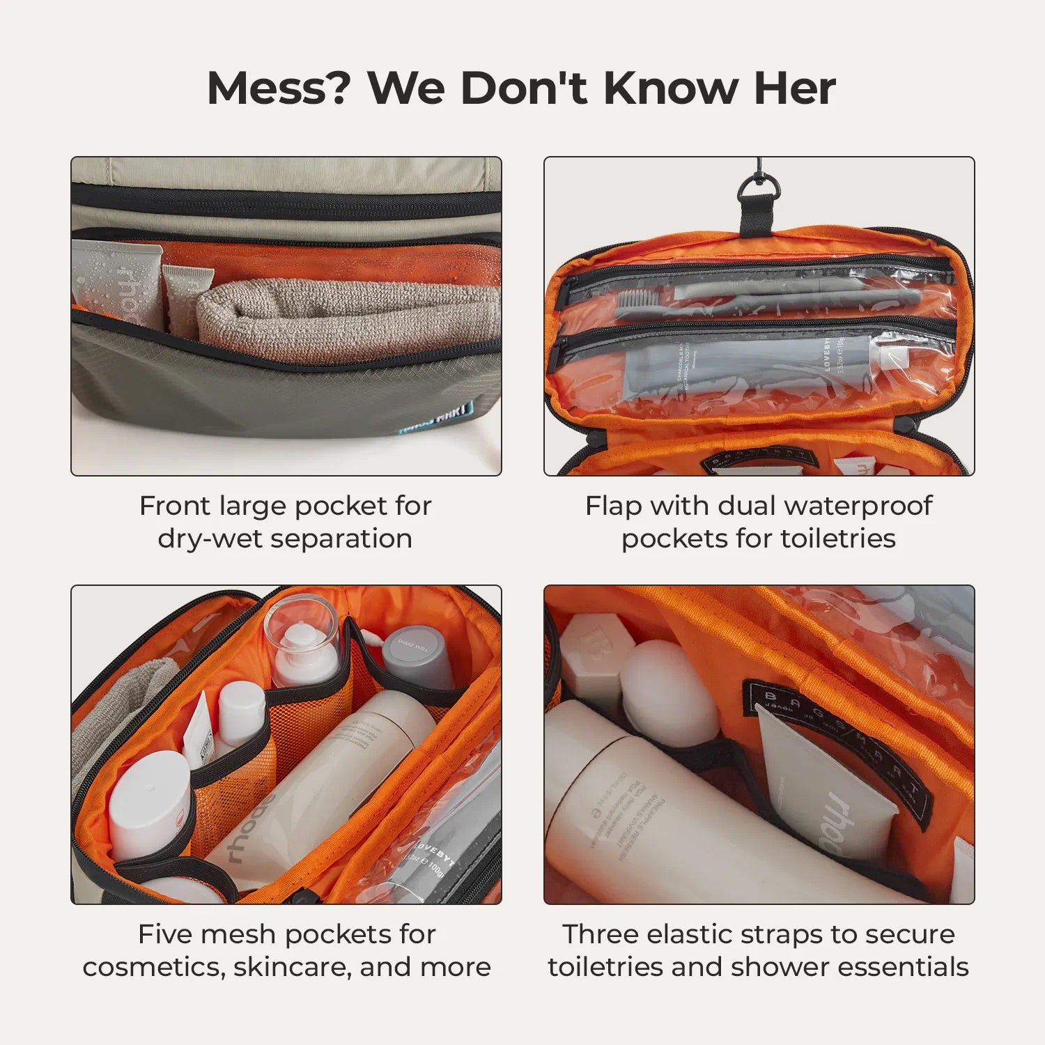 Blast 4.5L Hanging Toiletry Bag for Travel - Waterproof Cosmetic Organizer with Multiple Pockets for Bathroom Essentials | Perfect for Camping, Gym & Business Trips